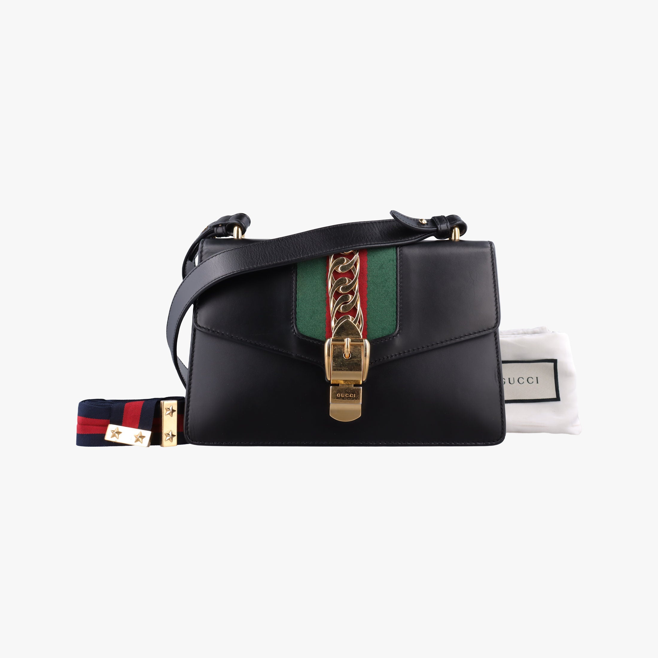 Sylvie Black Leather 421882 H021404700シルヴィ ブラック レザー 421882 H021404700