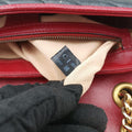 GG Marmont Black×red Leather 443497 B028920569GGマーモント ブラック×レッド レザー 443497 B028920569