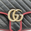 GG Marmont Black×red Leather 443497 B028920569GGマーモント ブラック×レッド レザー 443497 B028920569