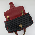 GG Marmont Black×red Leather 443497 B028920569GGマーモント ブラック×レッド レザー 443497 B028920569