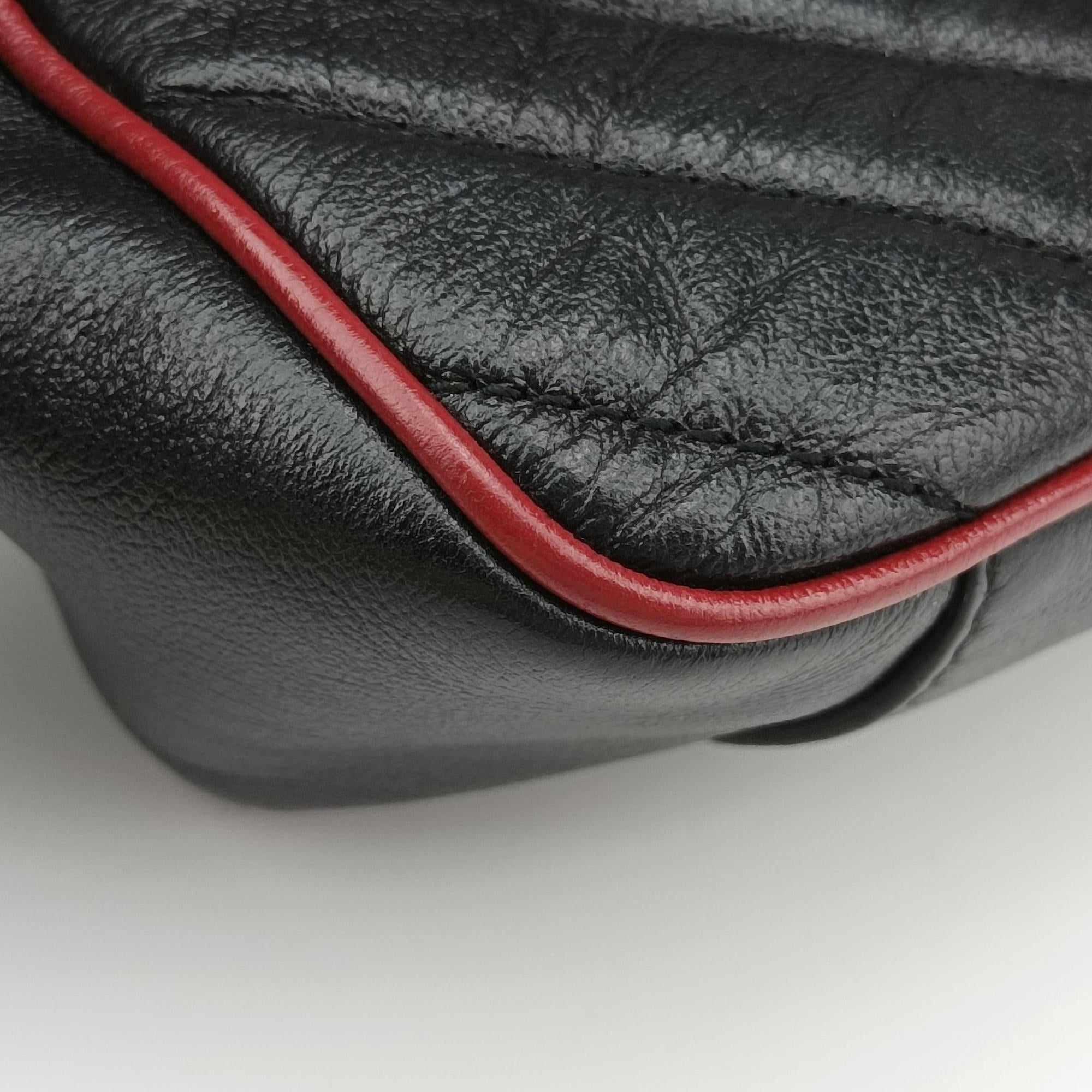 GG Marmont Black×red Leather 443497 B028920569GGマーモント ブラック×レッド レザー 443497 B028920569