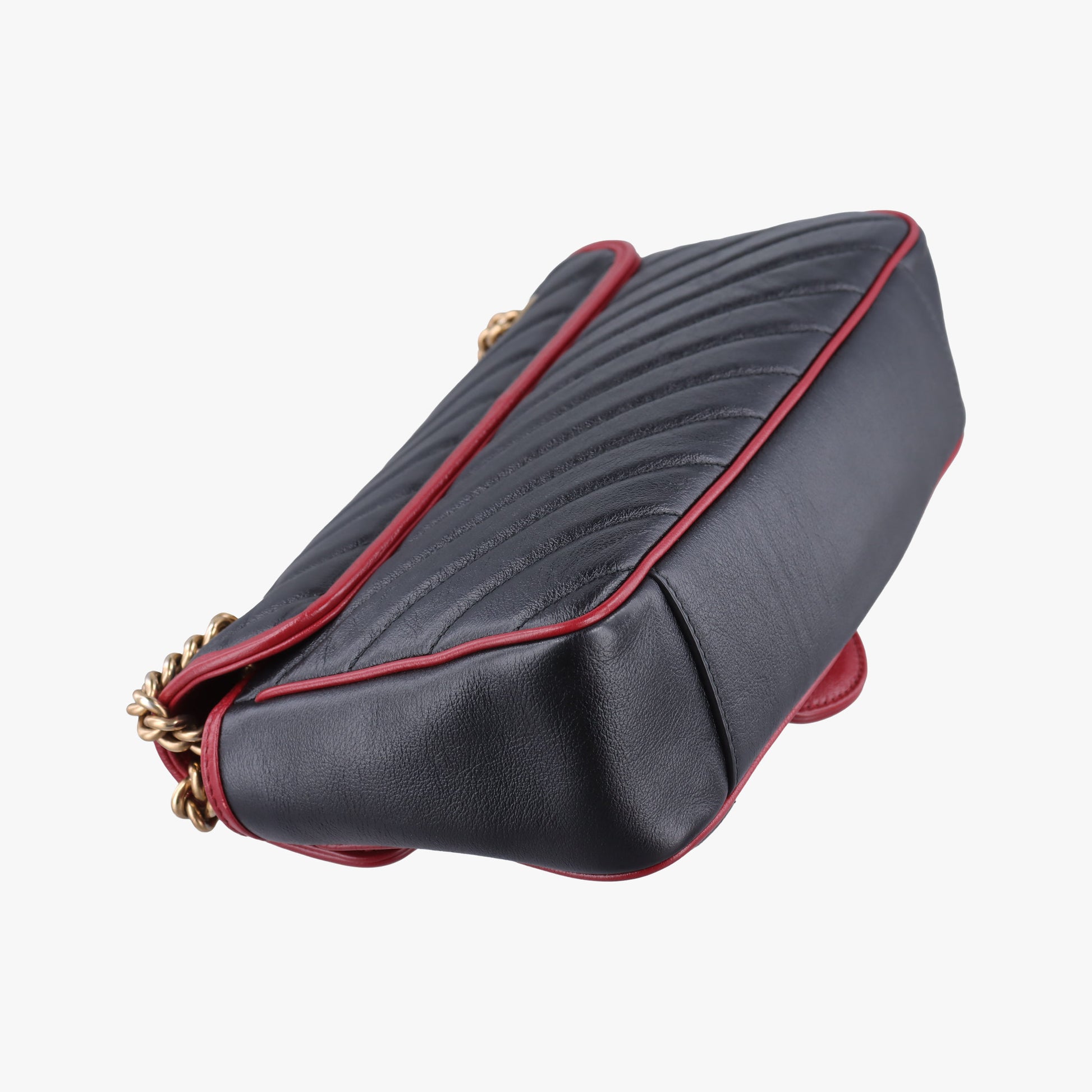 GG Marmont Black×red Leather 443497 B028920569GGマーモント ブラック×レッド レザー 443497 B028920569
