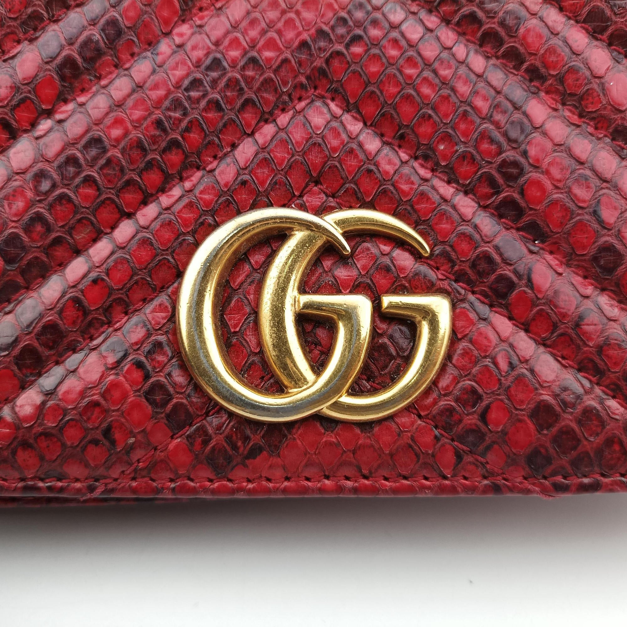 GG Marmont Red snakeskin 488426 GGマーモント レッド ヘビ革 488426 