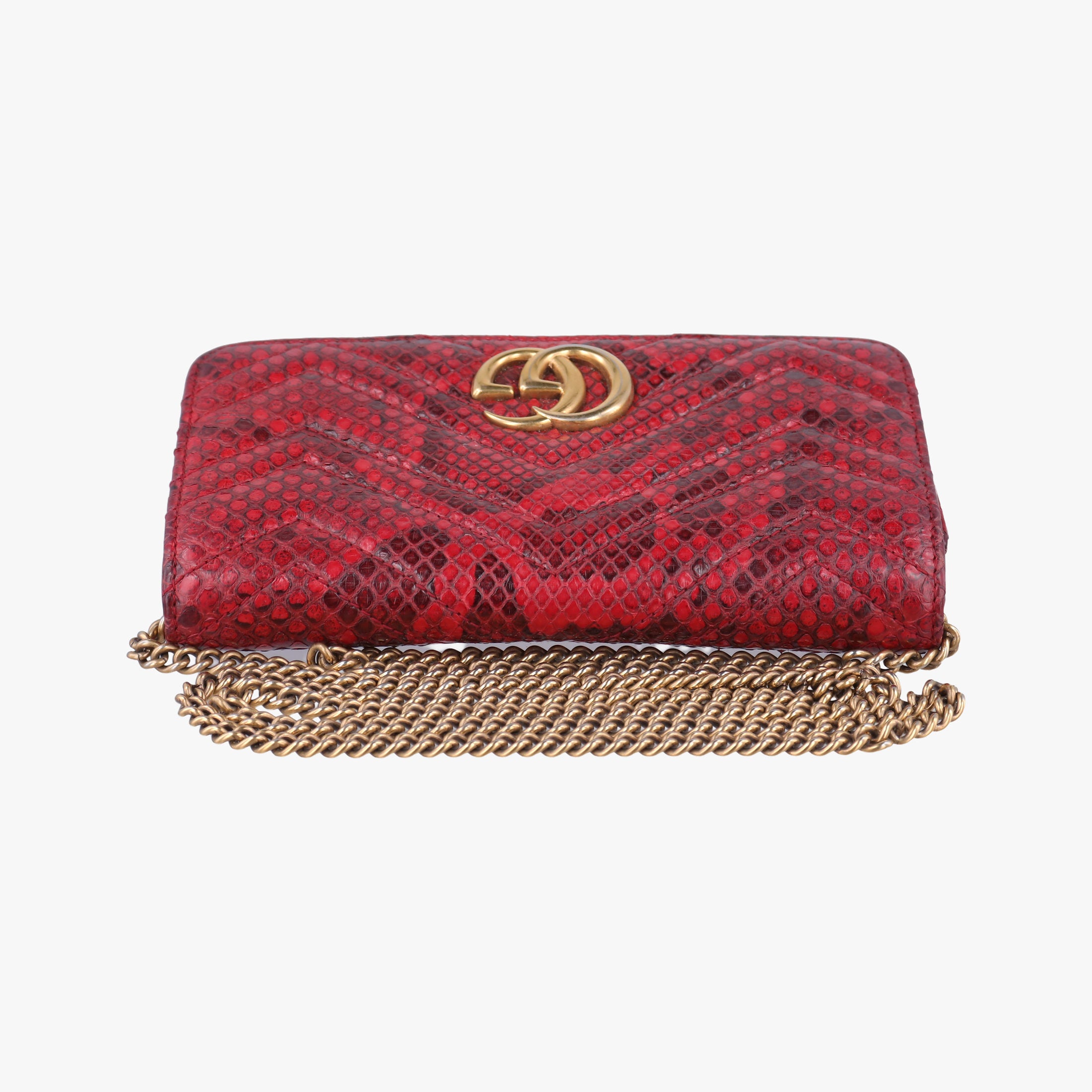 GG Marmont Red snakeskin 488426 GGマーモント レッド ヘビ革 488426 
