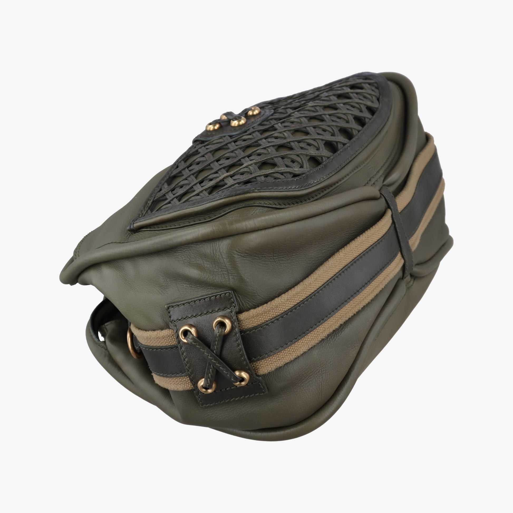 Lattice Messenger Green leather 13-MA-0150ラティスメッセンジャー グリーン レザー 13-MA-0150