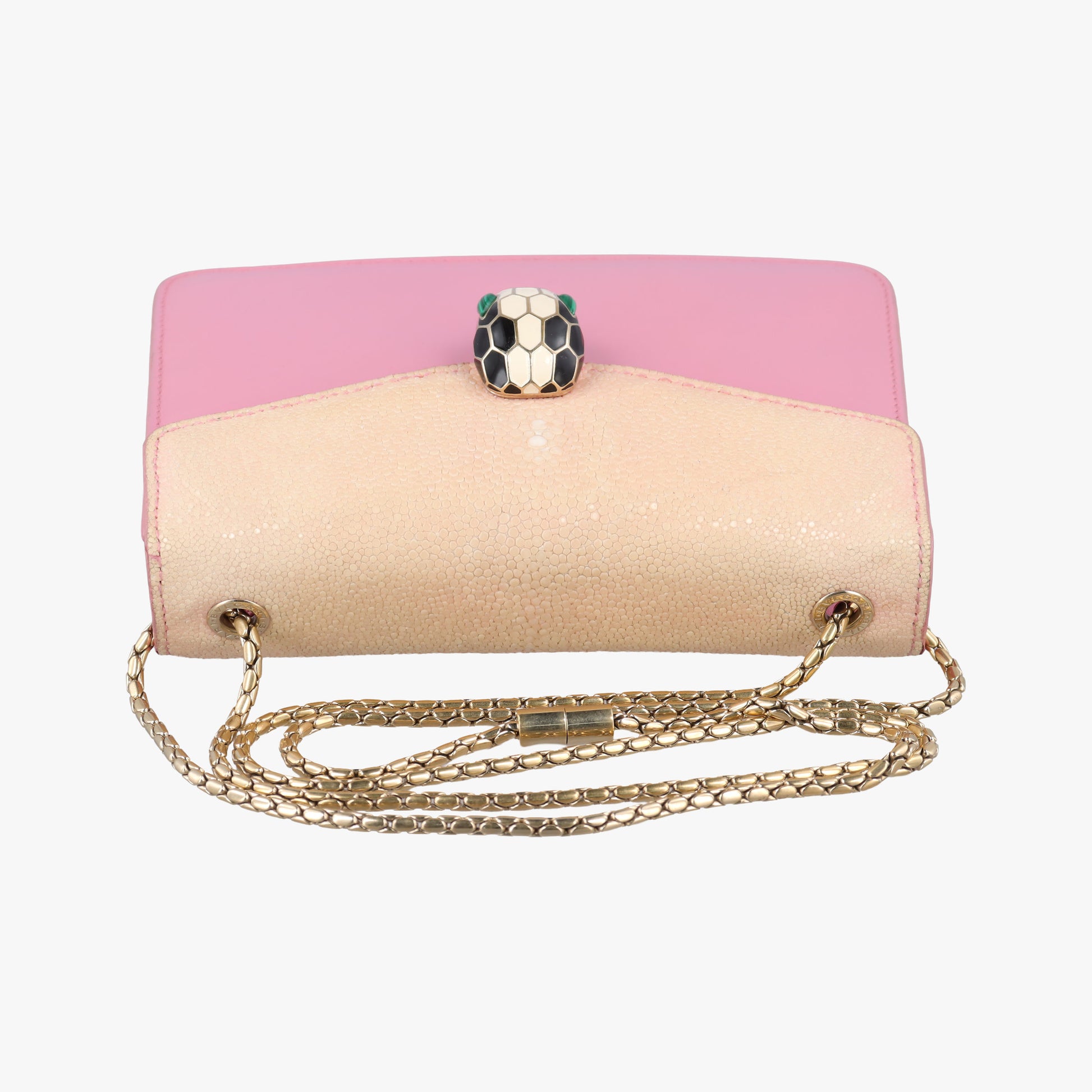 Serpenti Beige × Pink Galuchat Skin×Leather EK.L18.287055セルペンティ ベージュ × ピンク ガルーシャスキン×ザー EK.L18.287055