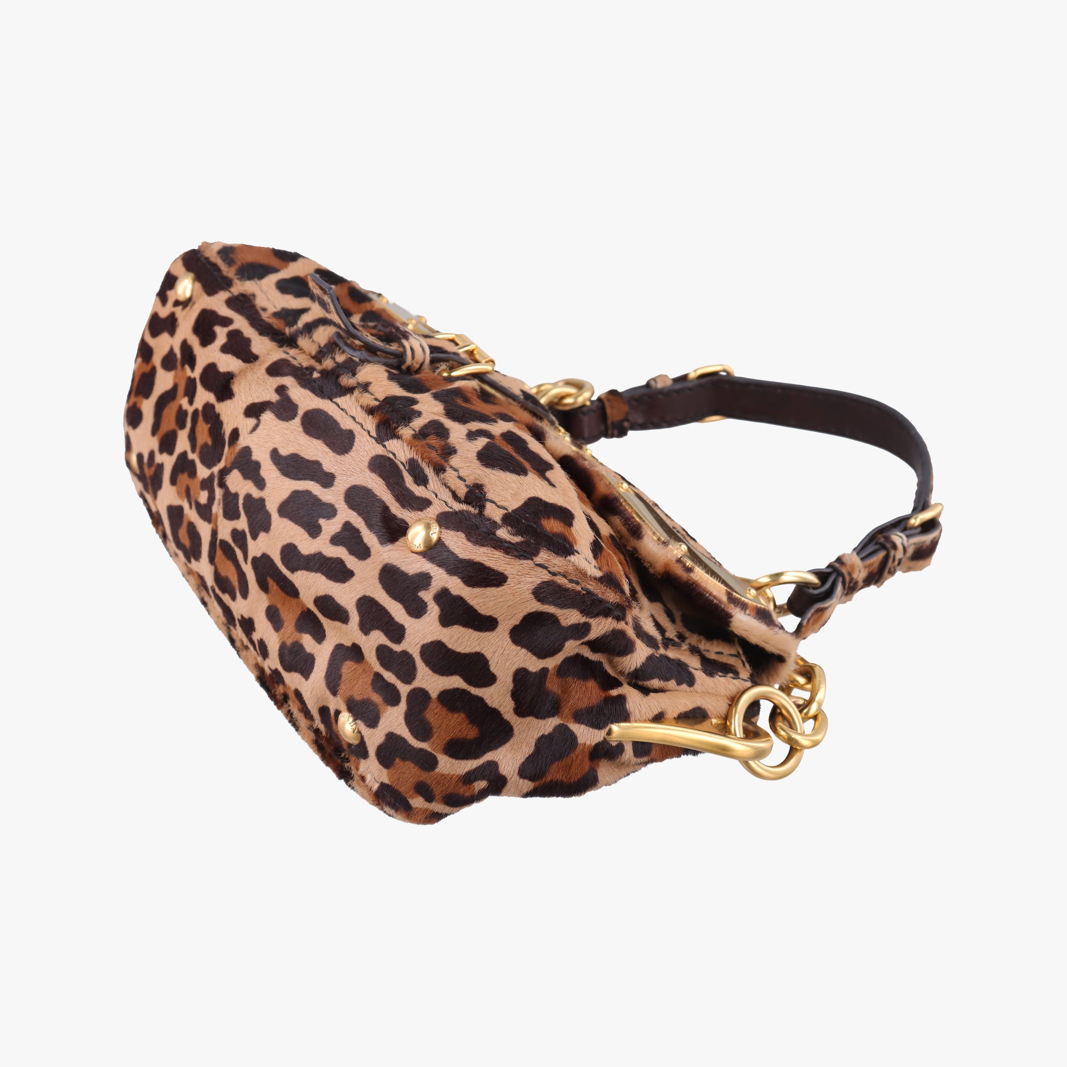 Leopard Print Brown×Multicolour ponyhair 123レオパード プリント ブラウン×マルチカラー ハラコ 123