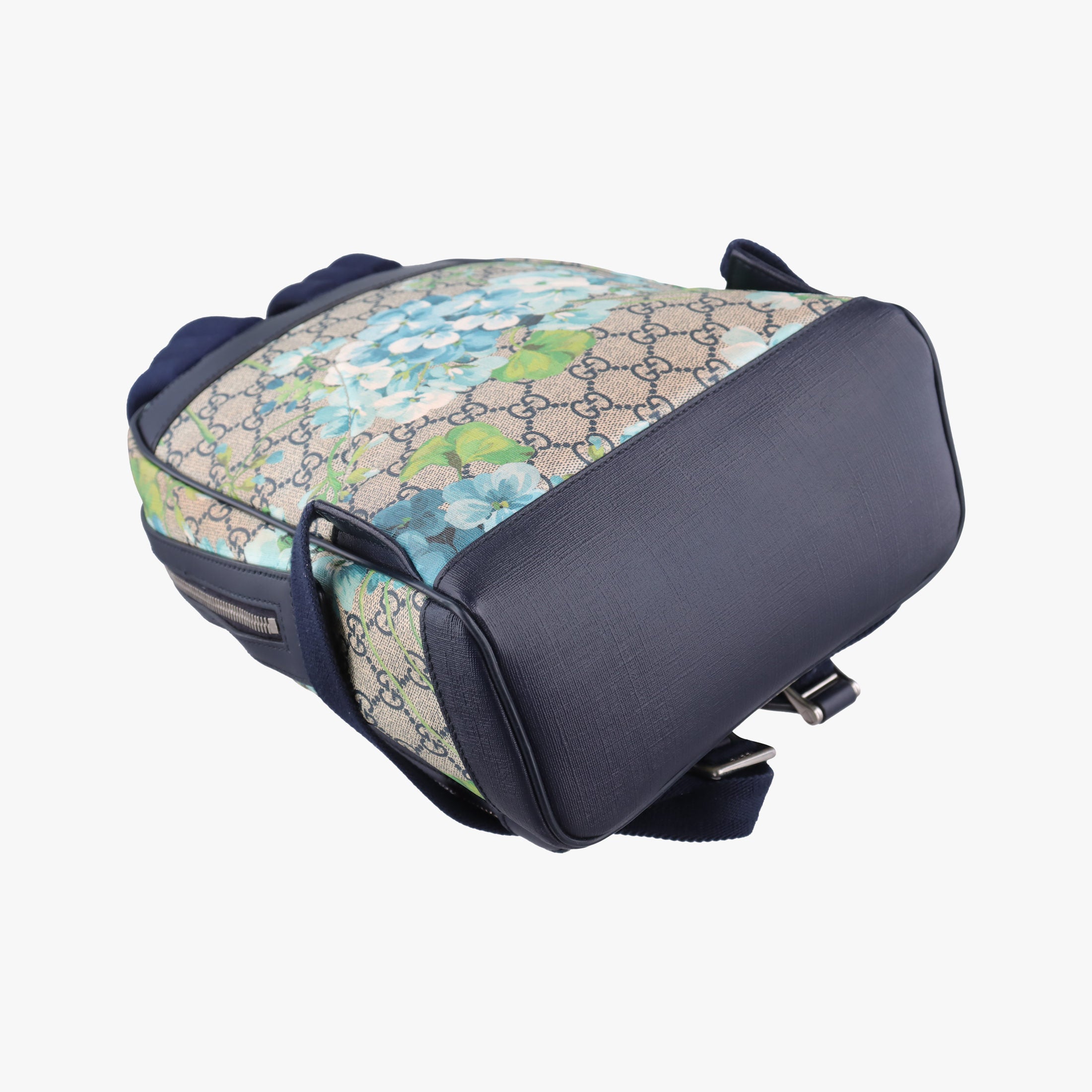 GG Blooms Beige×Navy×Multicolor PVC coated canvas 546327 B012373243GGブルームス ベージュ×ネイビー×マルチカラー PVCコーティングキャンバス 546327 B012373243