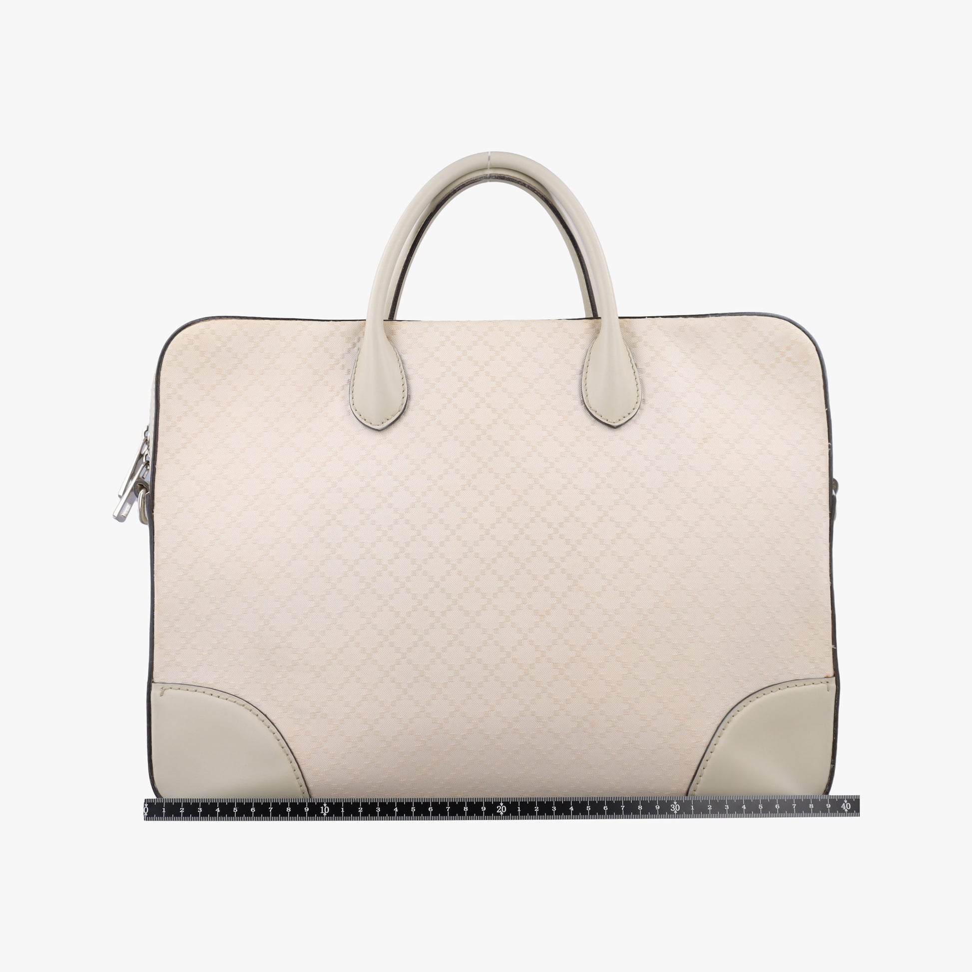 Bright Diamante White PVC coated canvas×Leather 285445 B011627009ブライトディアマンテ ホワイト PVCコーティングキャンバス×レザー 285445 B011627009
