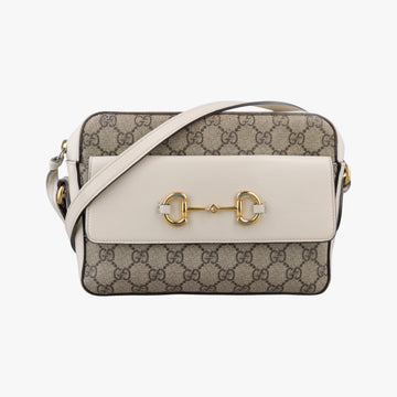 Horsebit 1955 beige×white PVC coated canvas×Leather 645454 G035414152ホースビット 1955 ベージュ×ホワイト PVCコーティングキャンバス×レザー 645454 G035414152