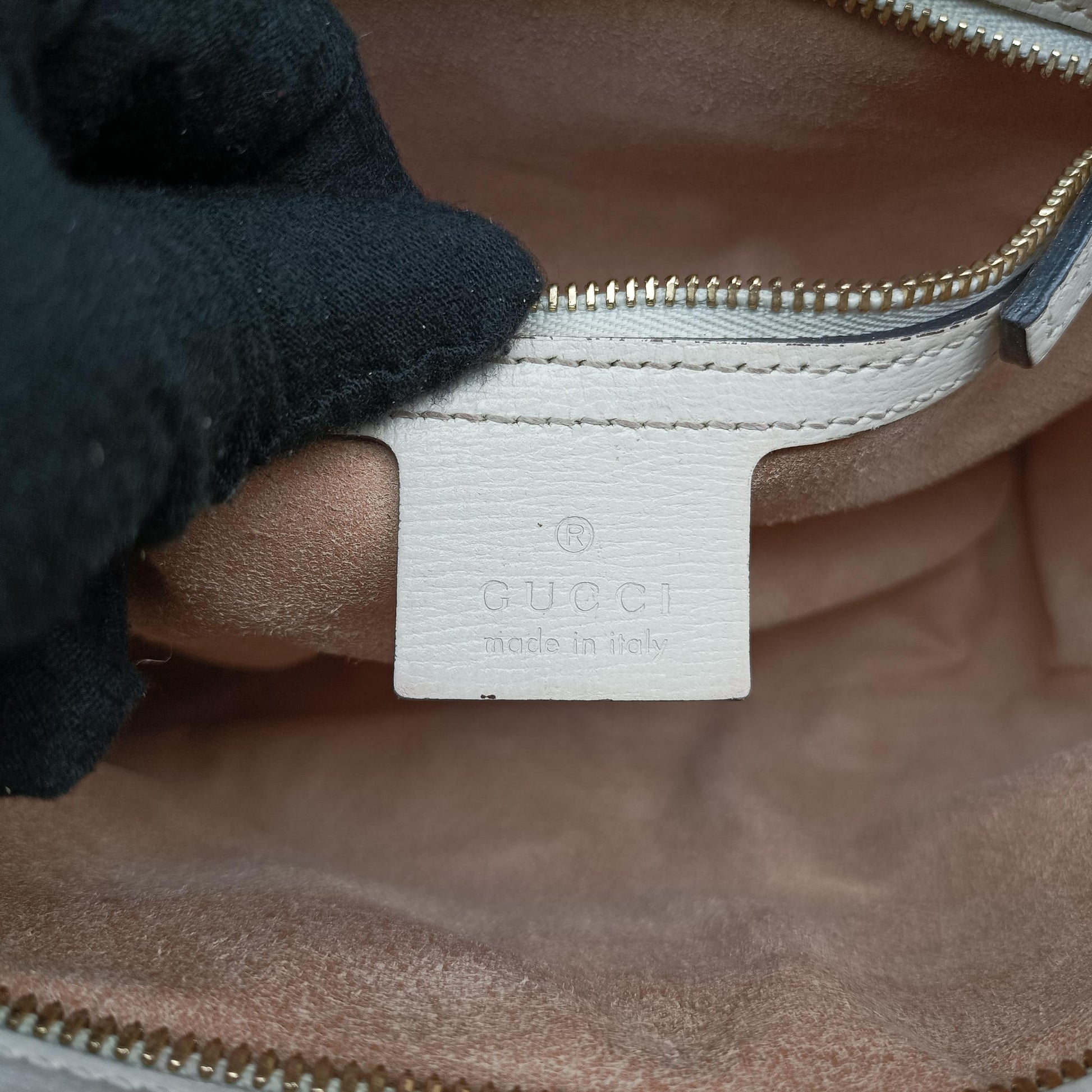 Horsebit 1955 beige×white PVC coated canvas×Leather 645454 G035414152ホースビット 1955 ベージュ×ホワイト PVCコーティングキャンバス×レザー 645454 G035414152