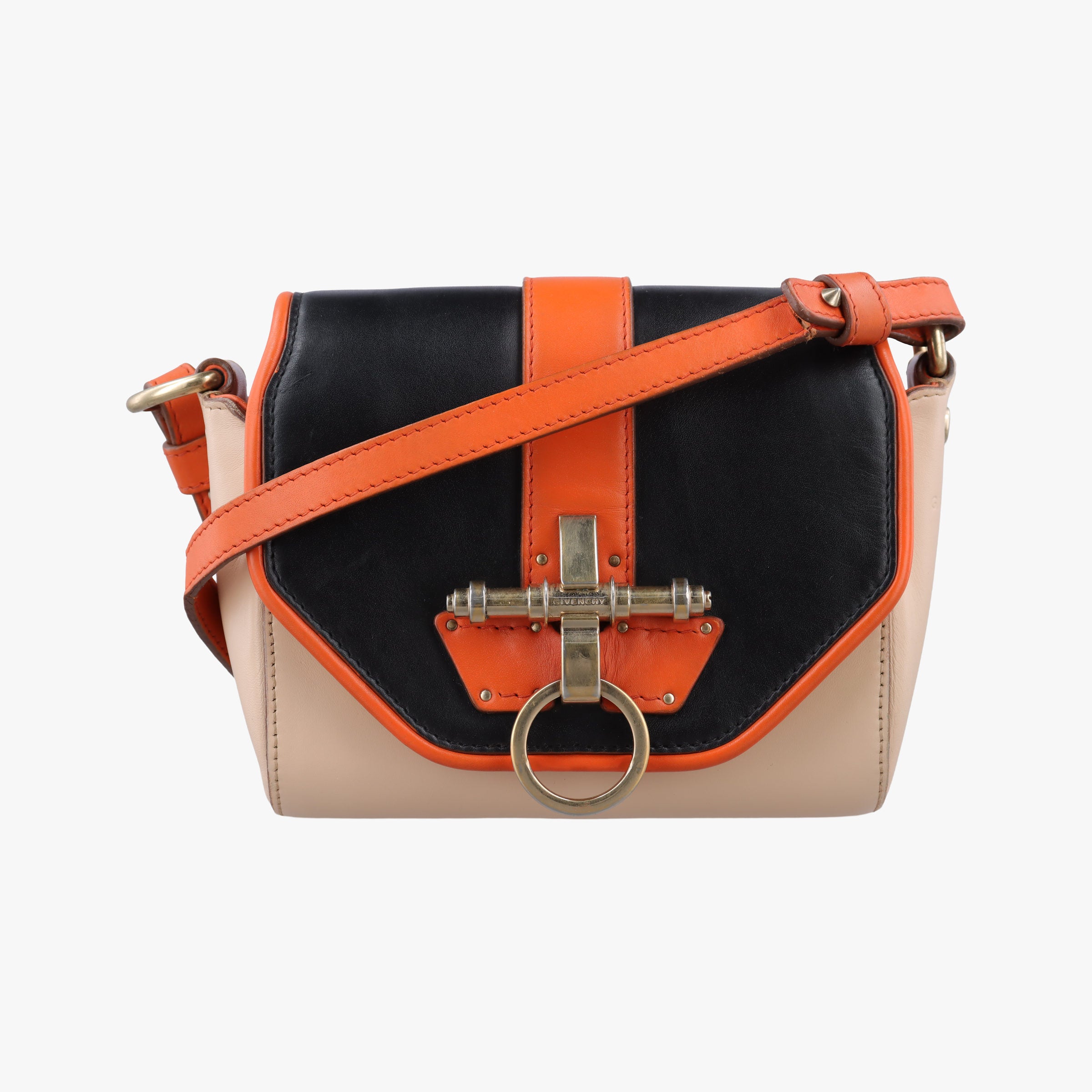 Obsedia Coney Black × Orange × Beige Leather EF1111オブセディア コニー ブラック × オレンジ × ベージュ レザー EF1111
