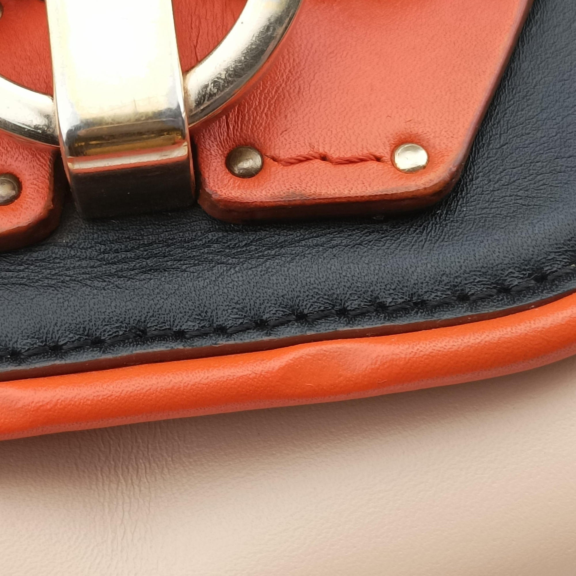 Obsedia Coney Black × Orange × Beige Leather EF1111オブセディア コニー ブラック × オレンジ × ベージュ レザー EF1111
