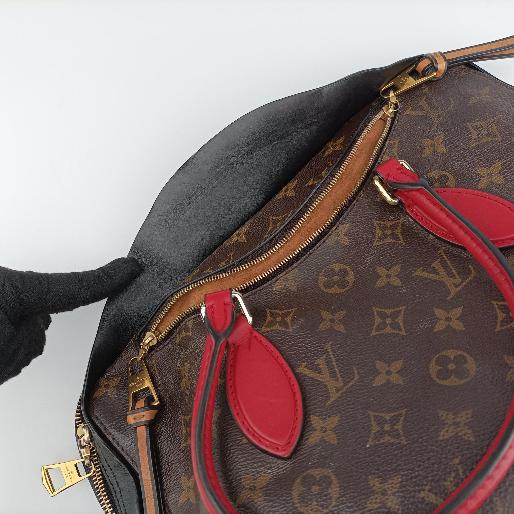 TUILERIES tote Brown×Noir×Red Monogram Canvas ácalf leather M41454 FL3177テュイルリートート モノグラム/ブラウン×ノワール×レッド モノグラムキャンバス×カーフレザー M41454 FL3177