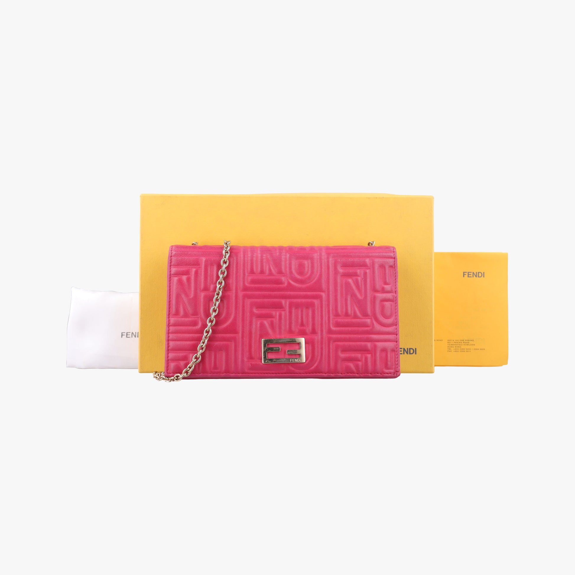 Logo Embossed Rose Leather 8M0219 2401.8M0219-YMY-089ロゴ エンボス ローズ レッド レザー 8M0219 2401.8M0219-YMY-089