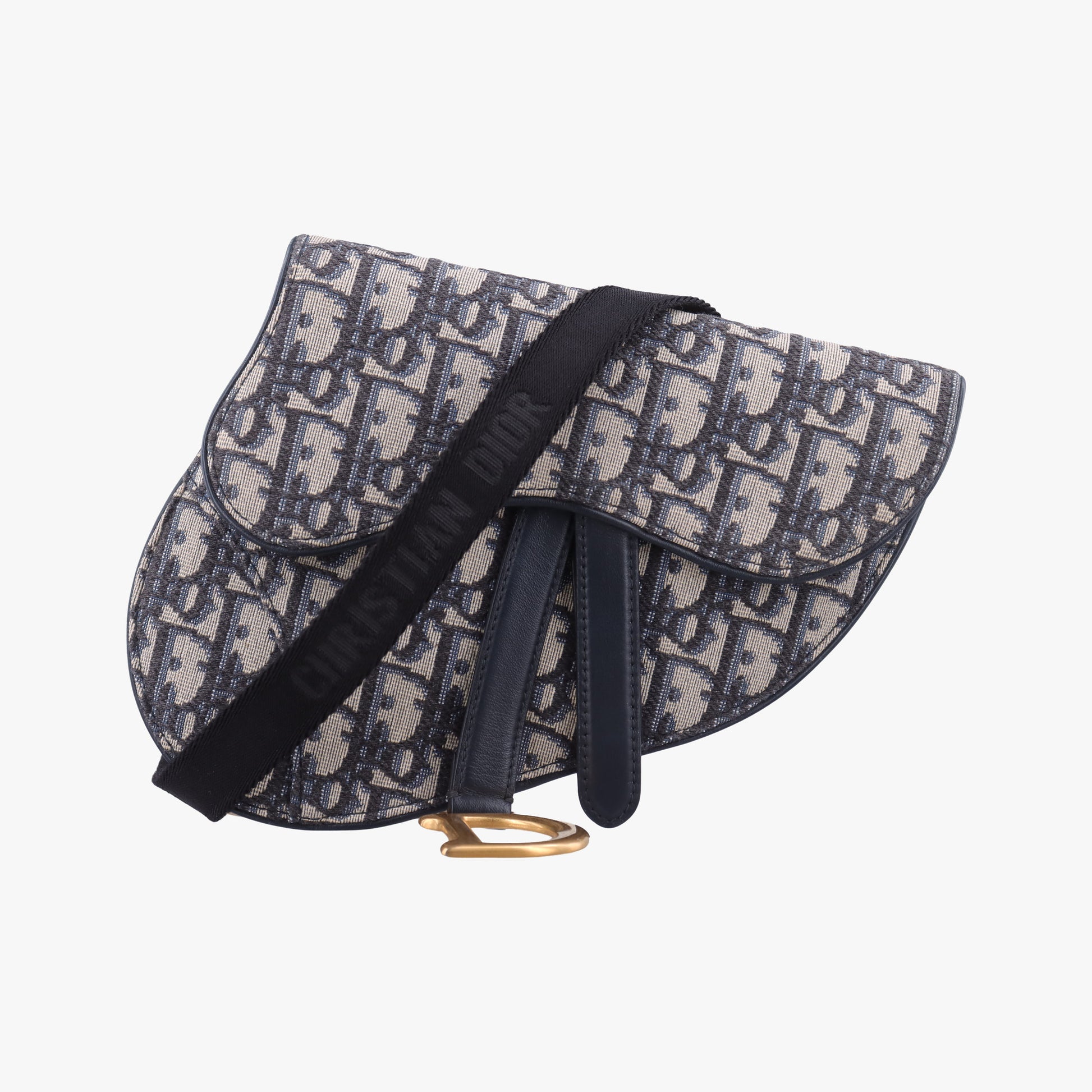 Saddle Navy×Grey Jacquard×Leather 50-MA-0159サドル ネイビー×グレー ジャガード×レザー 50-MA-0159
