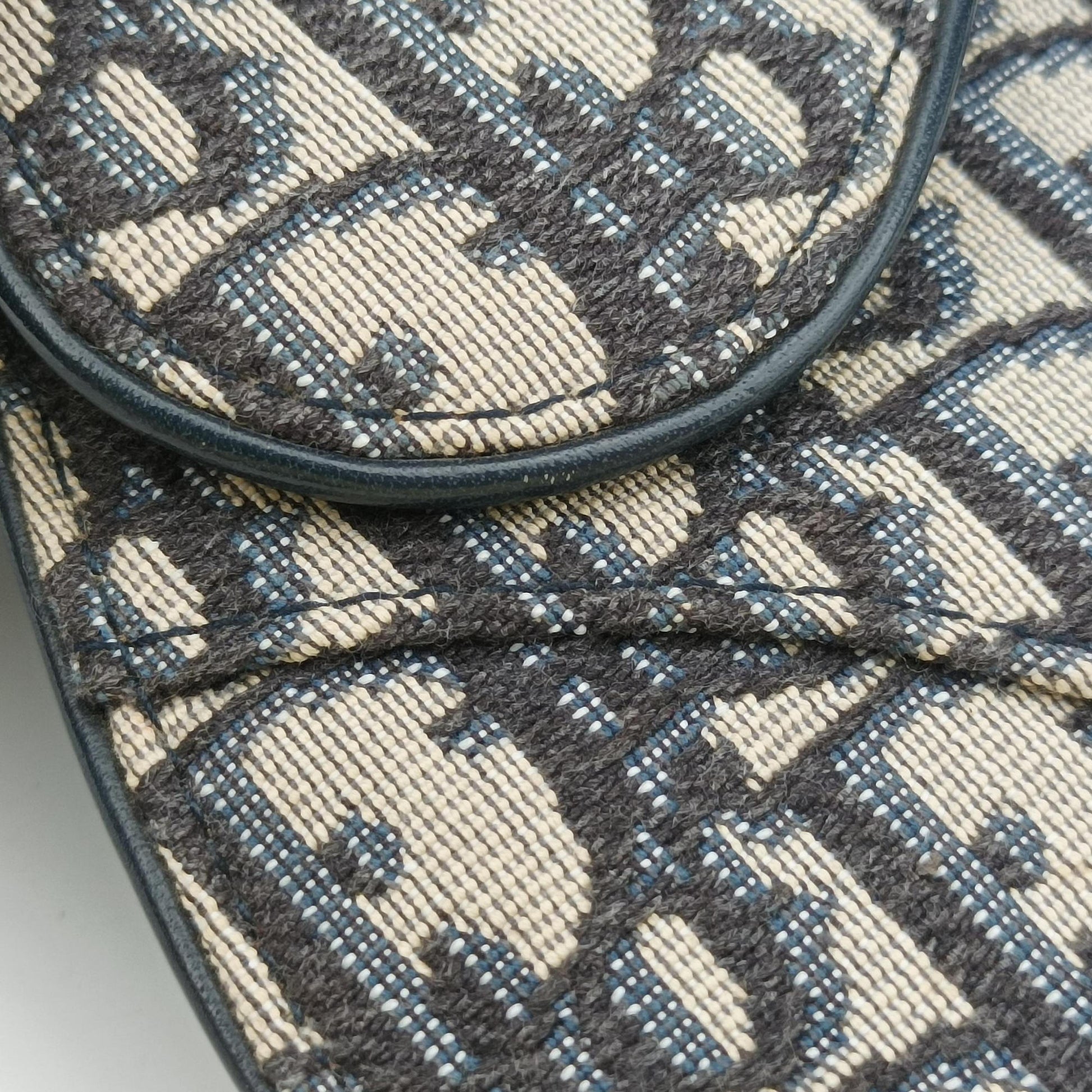 Saddle Navy×Grey Jacquard×Leather 50-MA-0159サドル ネイビー×グレー ジャガード×レザー 50-MA-0159