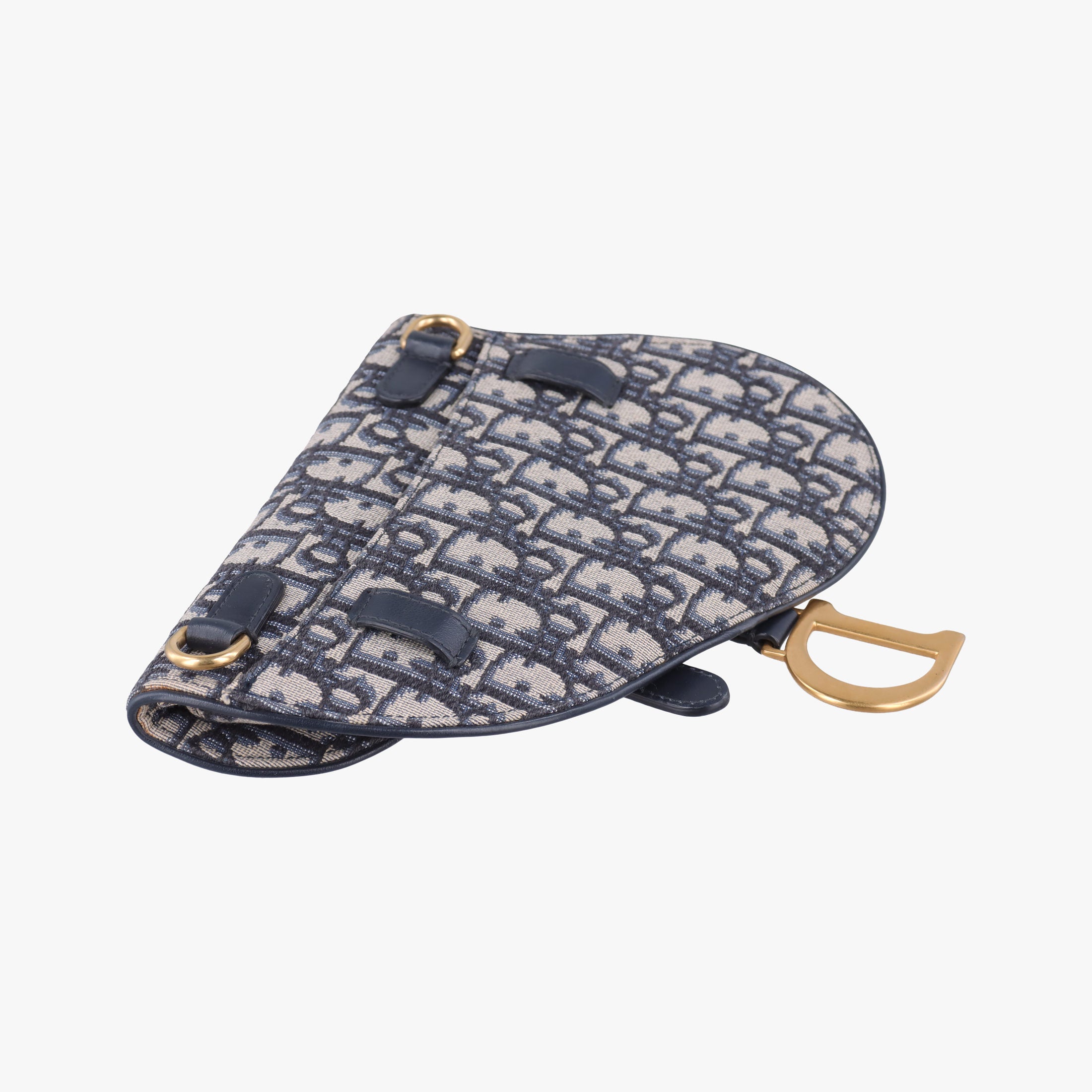 Saddle Navy×Grey Jacquard×Leather 50-MA-0159サドル ネイビー×グレー ジャガード×レザー 50-MA-0159