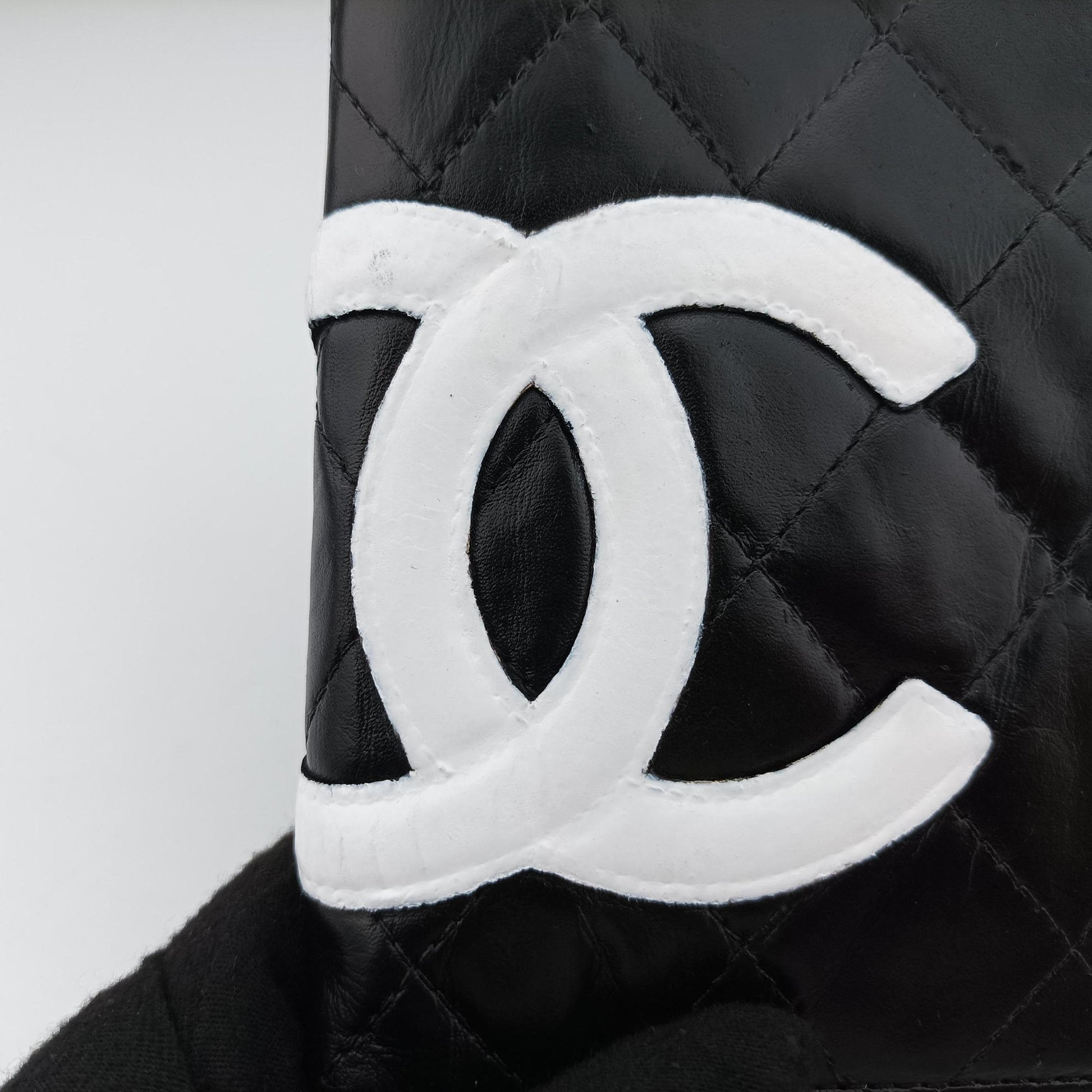 Cambon Black×White lambskin A26717 11225384カンボン ブラック×ホワイト ラムスキン A26717 11225384