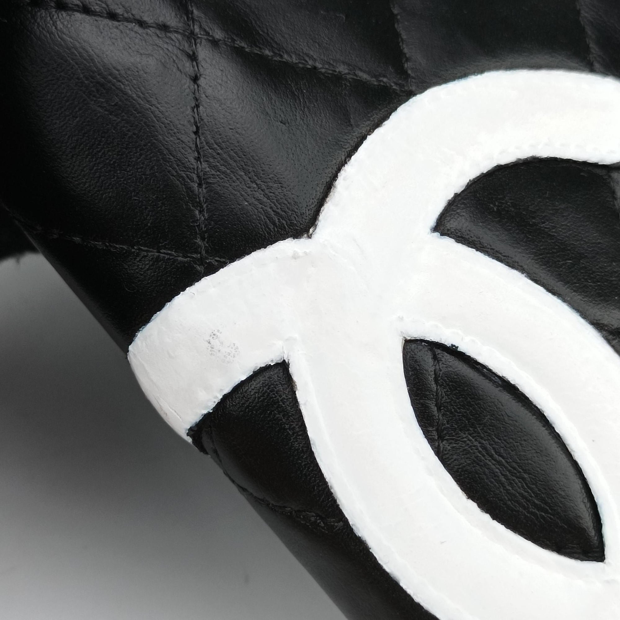 Cambon Black×White lambskin A26717 11225384カンボン ブラック×ホワイト ラムスキン A26717 11225384