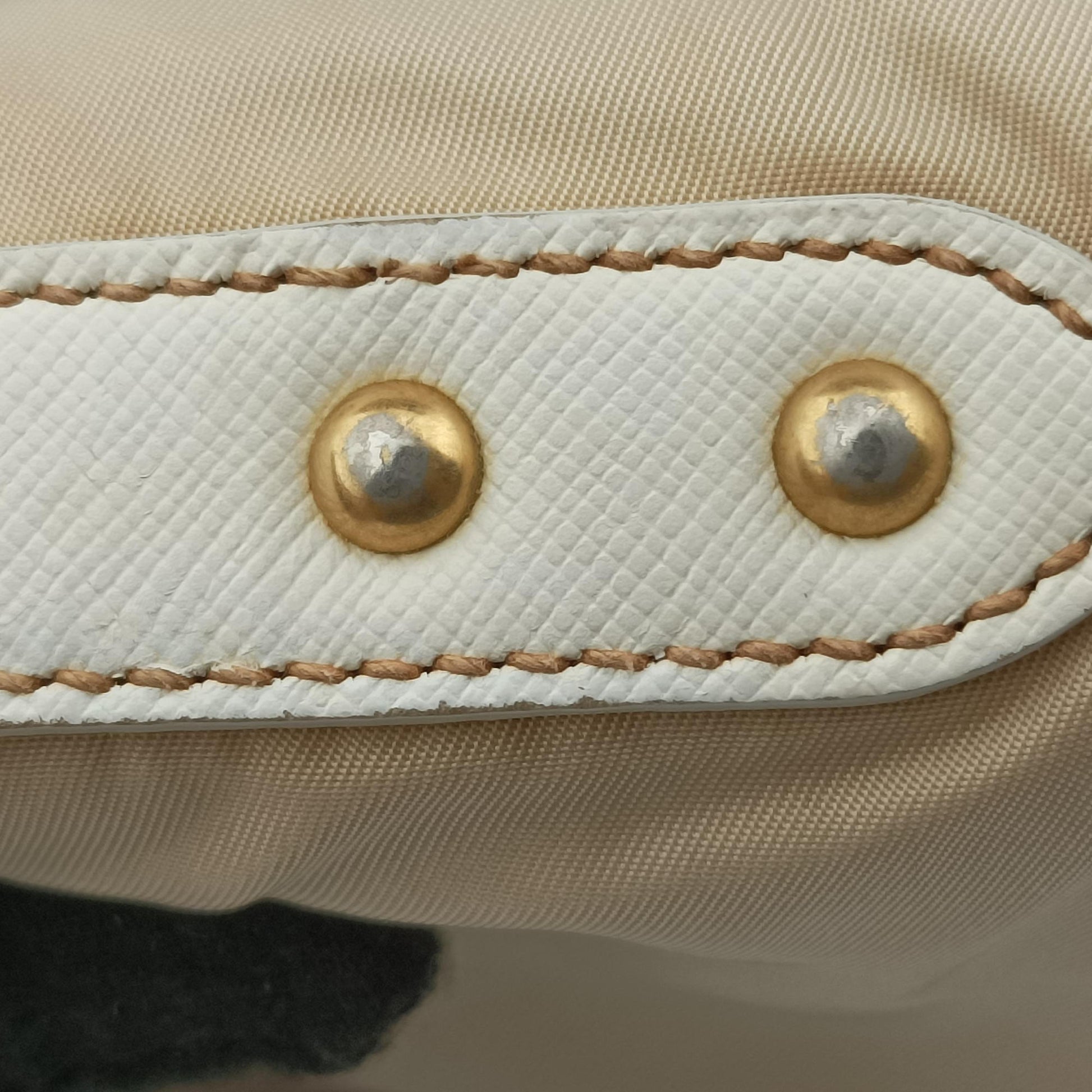 Animalier White Tessuto Nylon & Saffiano Leather 53アニマリエ ホワイト テスートナイロン / サフィアーノ 53