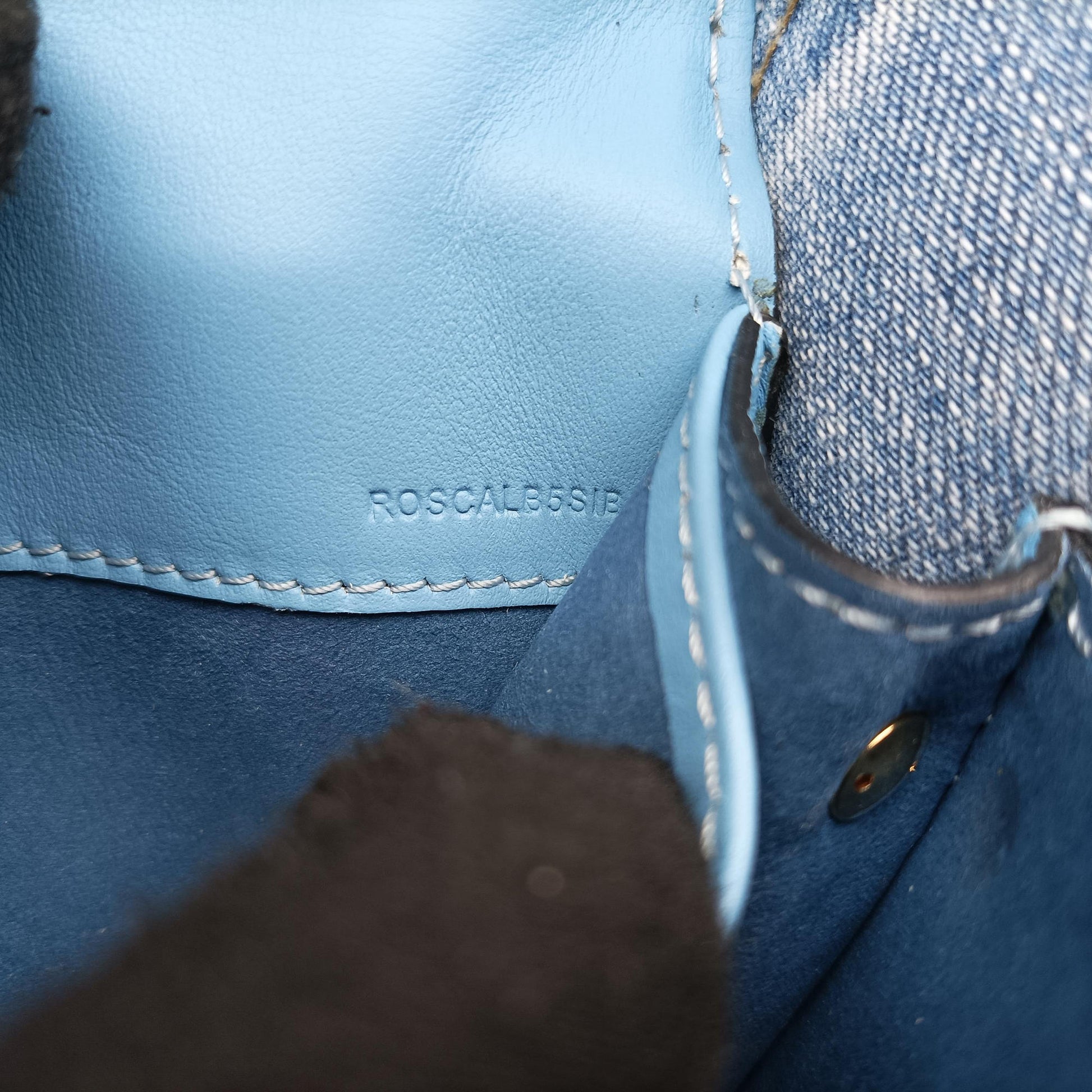 House Check Buckle Blue × Multicolor Canvas × Leather ROSCALB5SIBハウス チェック バックル ブルー × マルチカラー キャンバス × レザー ROSCALB5SIB