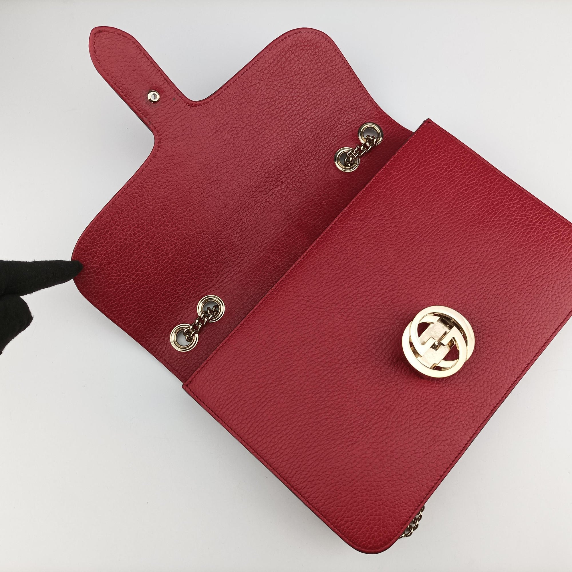 Interlocking G Red Leather 510303 A027362299インターロッキングG レッド レザー 510303 A027362299