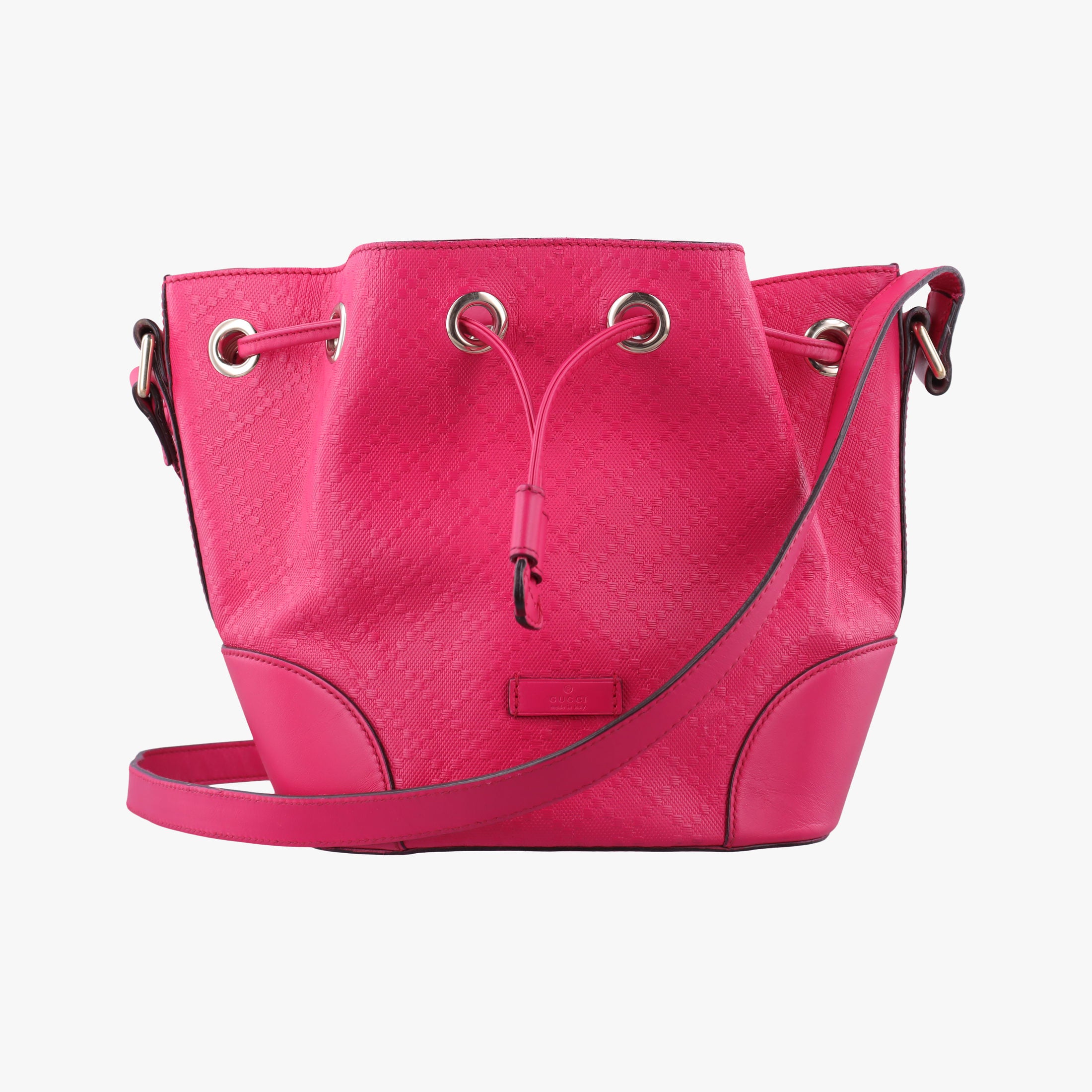 Bright Diamante Bucket Rose Leather 354229 I016087504ブライトディアマンテ バケット ローズ レッド レザー 354229 I016087504