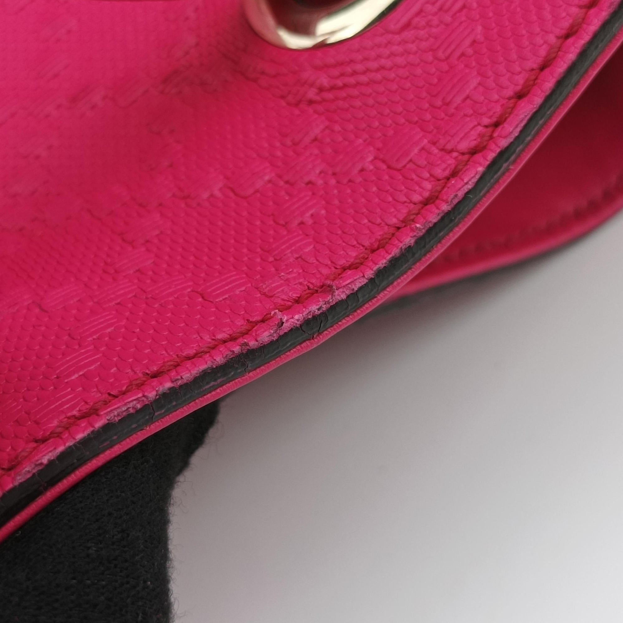 Bright Diamante Bucket Rose Leather 354229 I016087504ブライトディアマンテ バケット ローズ レッド レザー 354229 I016087504