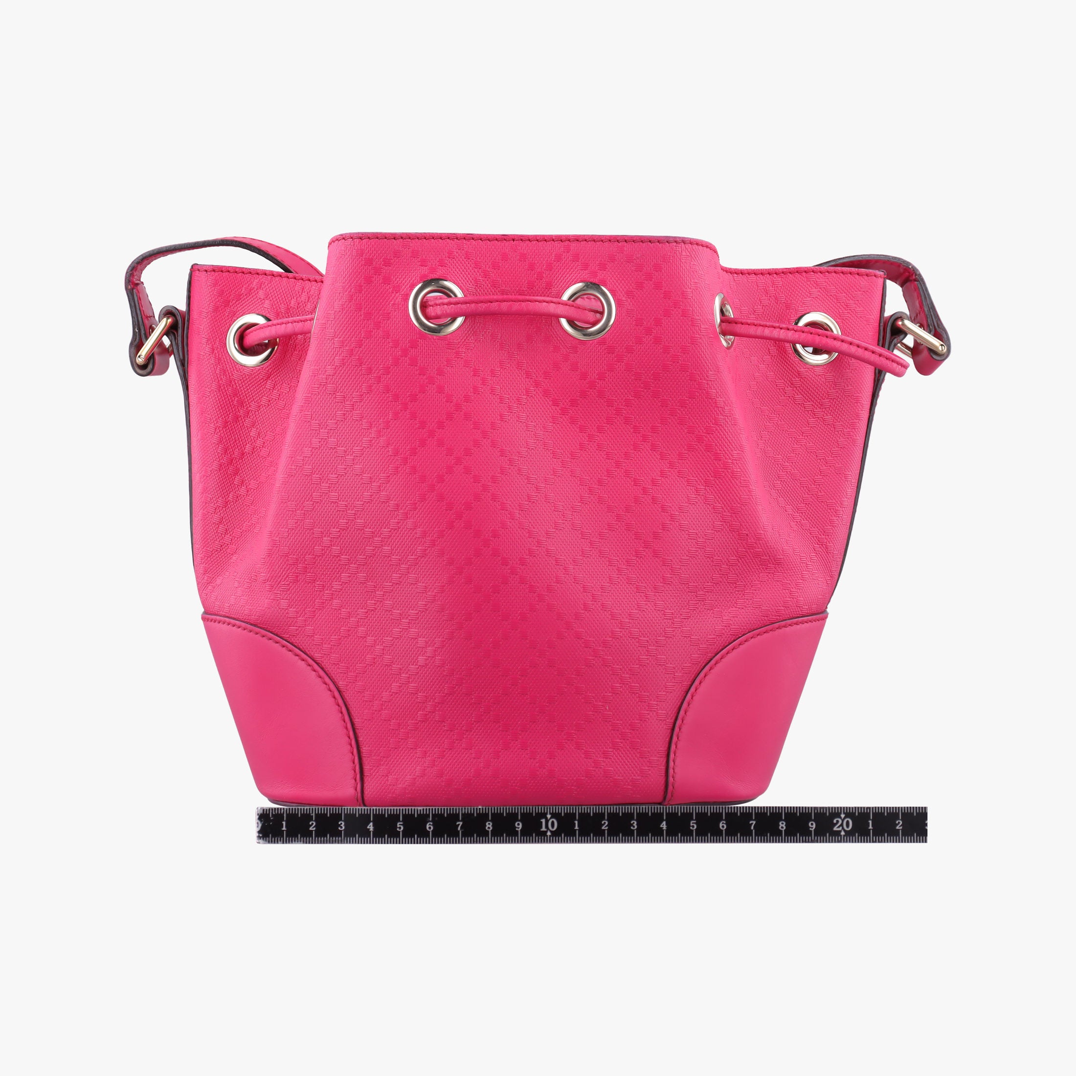 Bright Diamante Bucket Rose Leather 354229 I016087504ブライトディアマンテ バケット ローズ レッド レザー 354229 I016087504