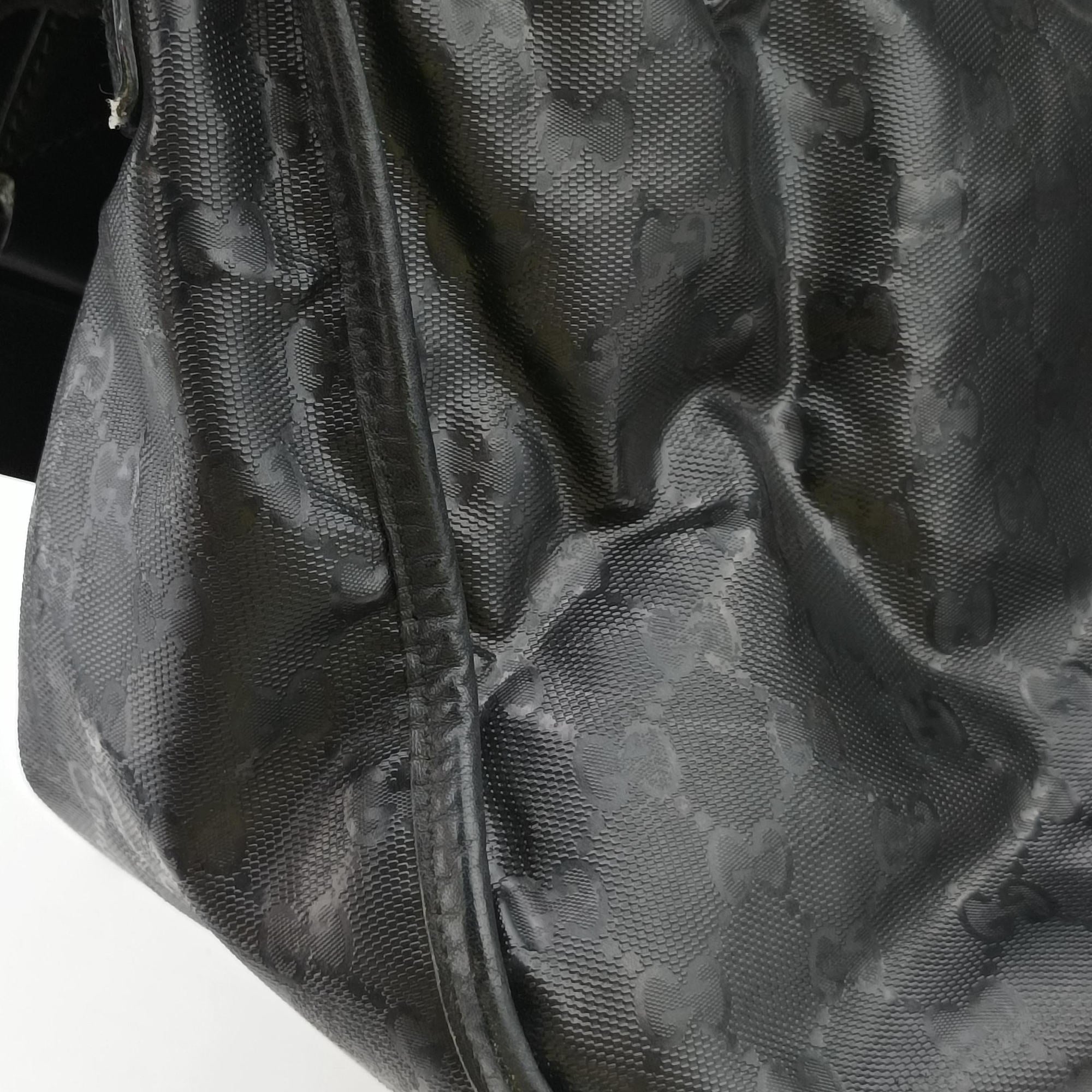 GG Imprime Messenger Black PVC coated canvas 201725 A8533965GGインプリメ メッセンジャー ブラック PVCコーティングキャンバス 201725 A8533965