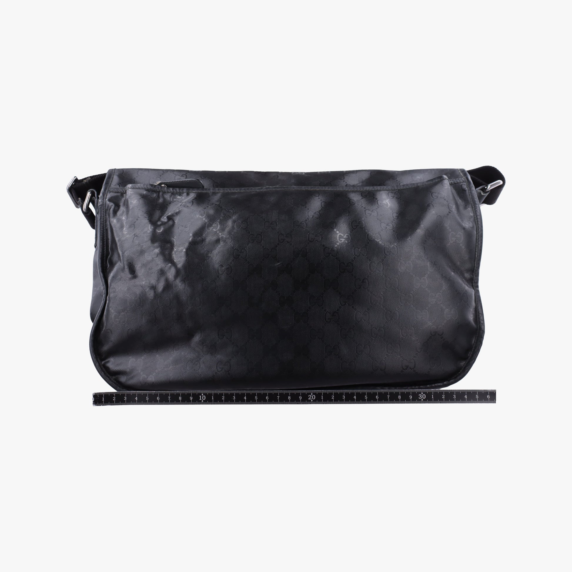 GG Imprime Messenger Black PVC coated canvas 201725 A8533965GGインプリメ メッセンジャー ブラック PVCコーティングキャンバス 201725 A8533965