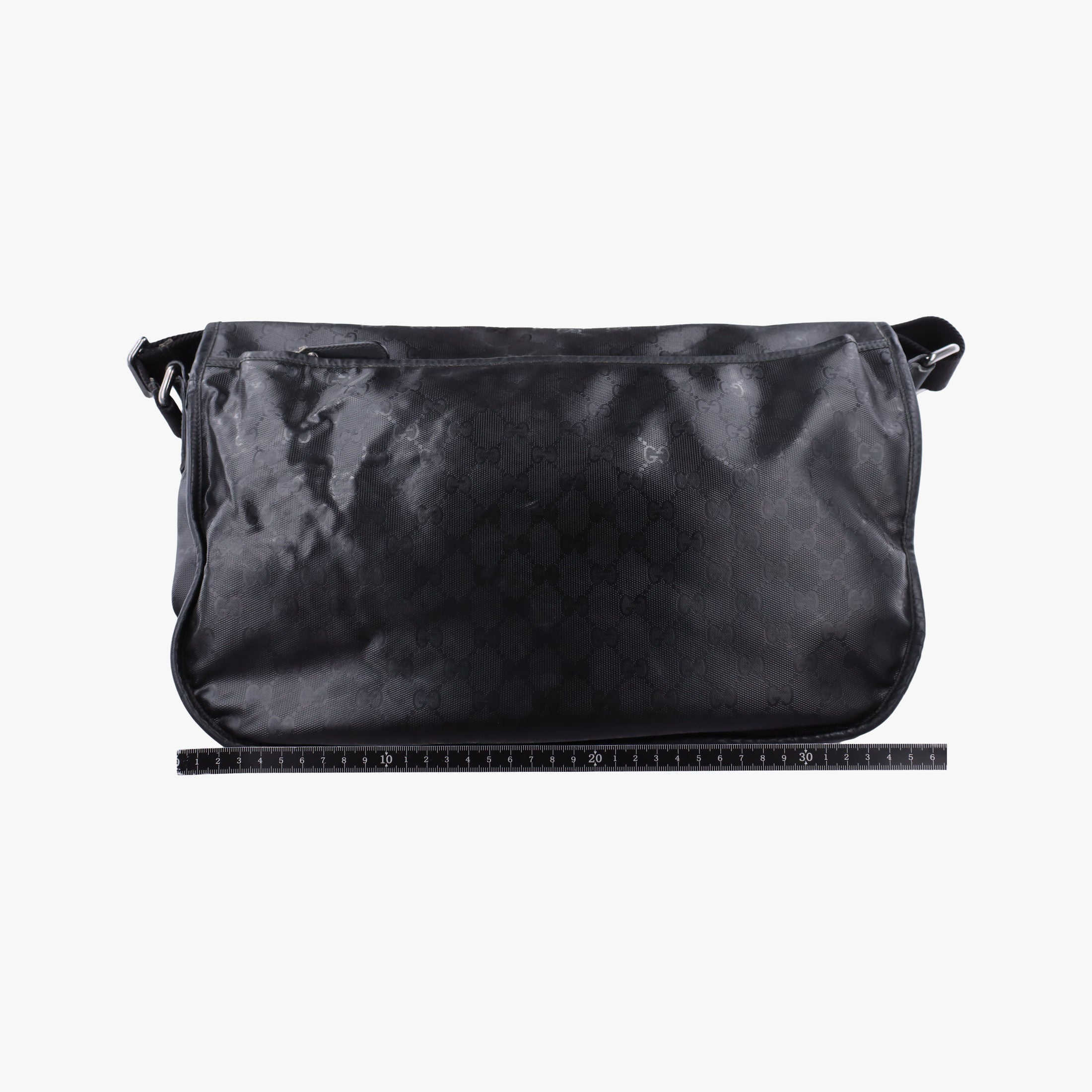 GG Imprime Messenger Black PVC coated canvas 201725 A8533965GGインプリメ メッセンジャー ブラック PVCコーティングキャンバス 201725 A8533965
