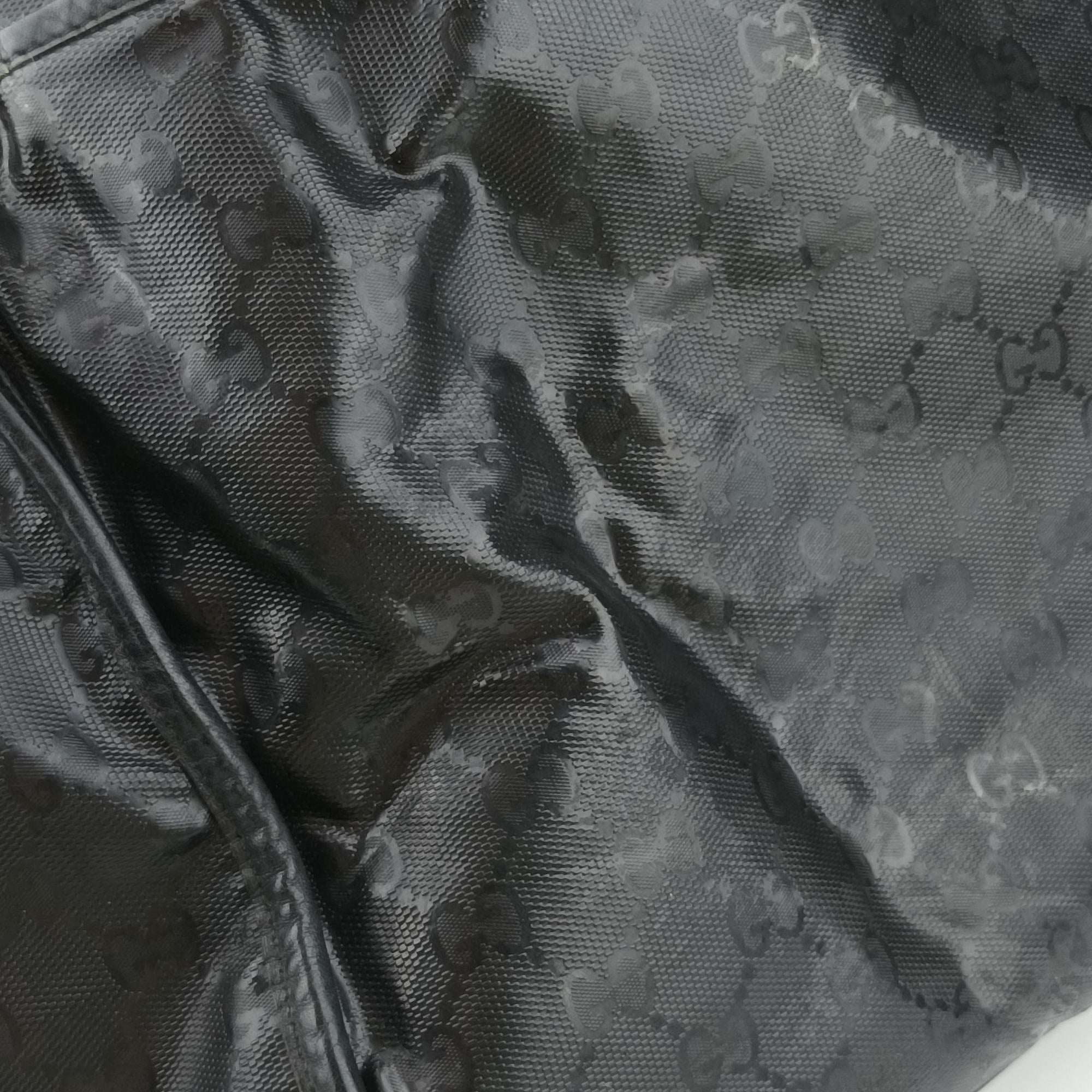 GG Imprime Messenger Black PVC coated canvas 201725 A8533965GGインプリメ メッセンジャー ブラック PVCコーティングキャンバス 201725 A8533965