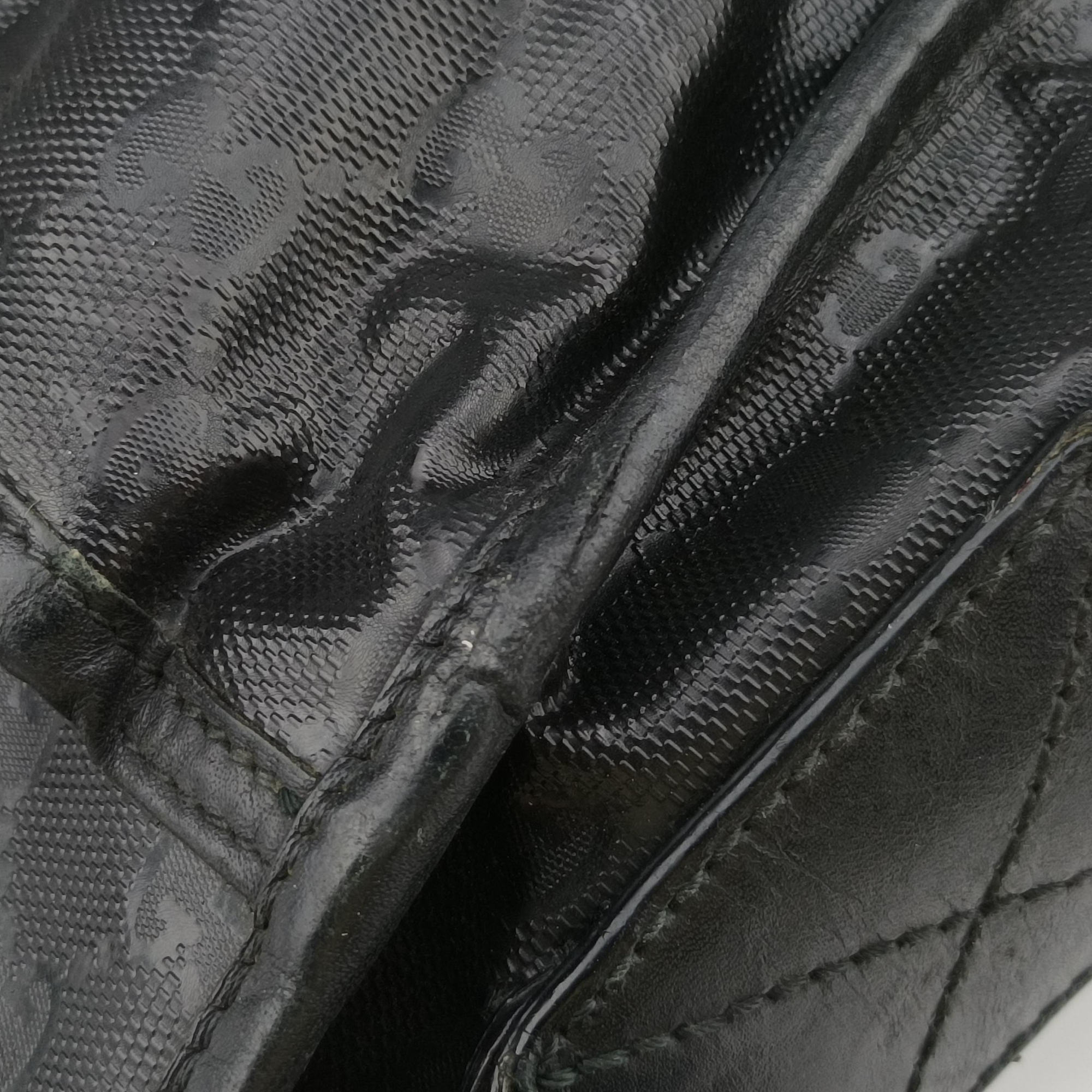 GG Imprime Messenger Black PVC coated canvas 201725 A8533965GGインプリメ メッセンジャー ブラック PVCコーティングキャンバス 201725 A8533965