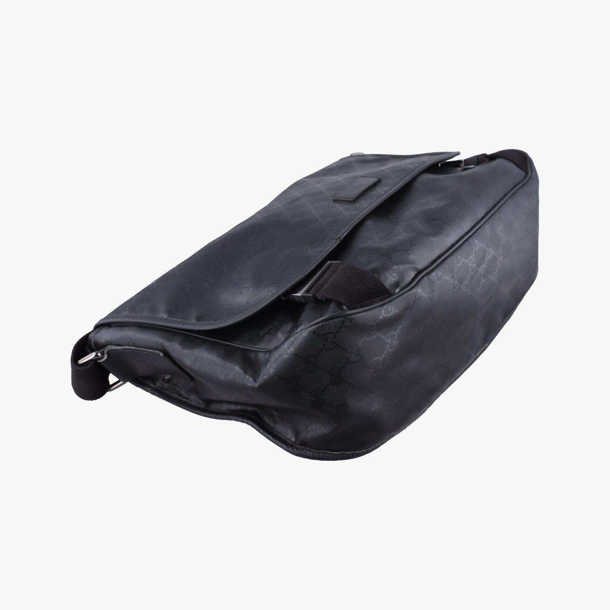 GG Imprime Messenger Black PVC coated canvas 201725 A8533965GGインプリメ メッセンジャー ブラック PVCコーティングキャンバス 201725 A8533965