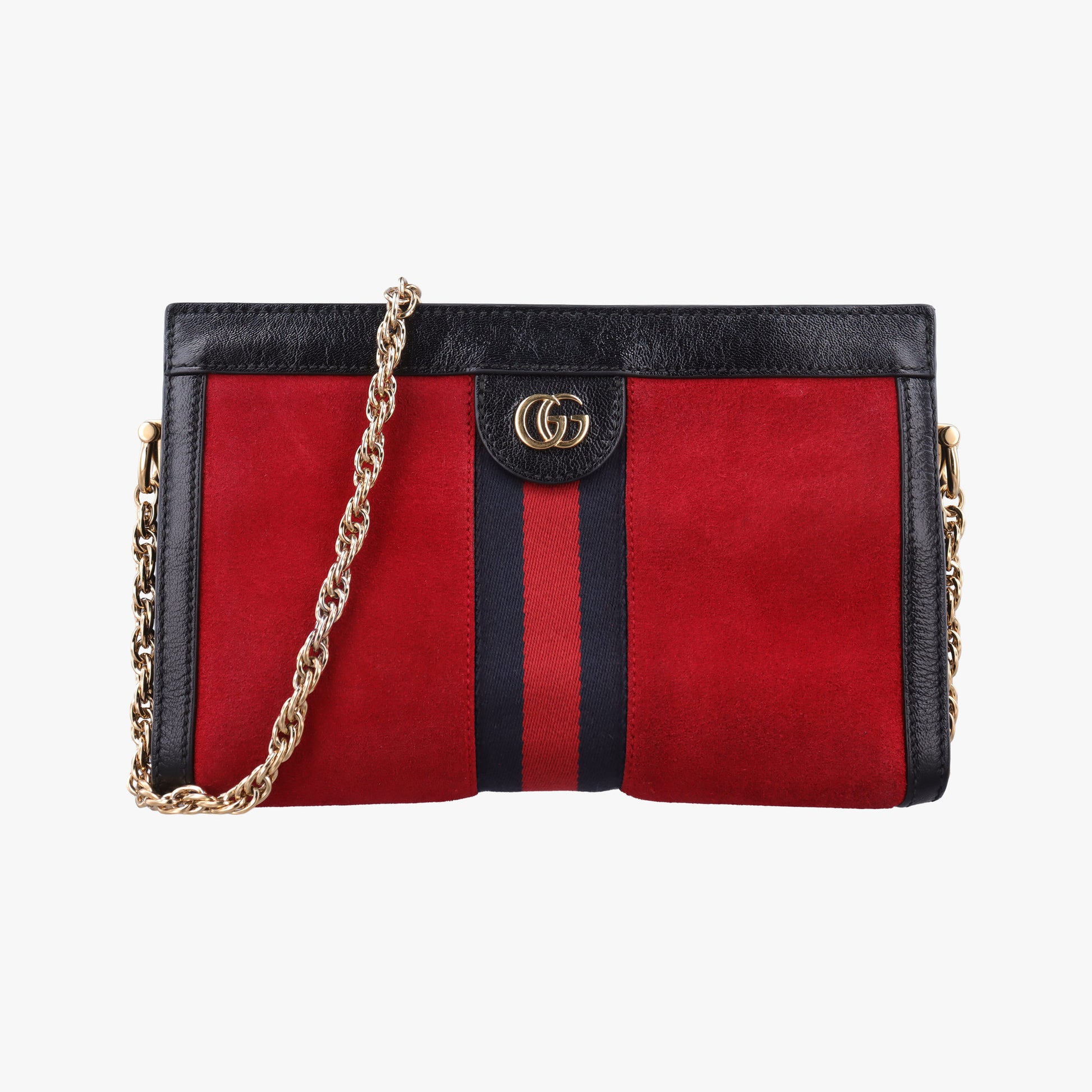Ophidia Red×Black Suede×leather 503877 F024128585オフィディア レッド×ブラック スエード×レザー 503877 F024128585