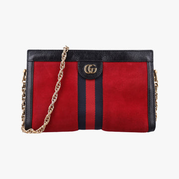 Ophidia Red×Black Suede×leather 503877 F024128585オフィディア レッド×ブラック スエード×レザー 503877 F024128585