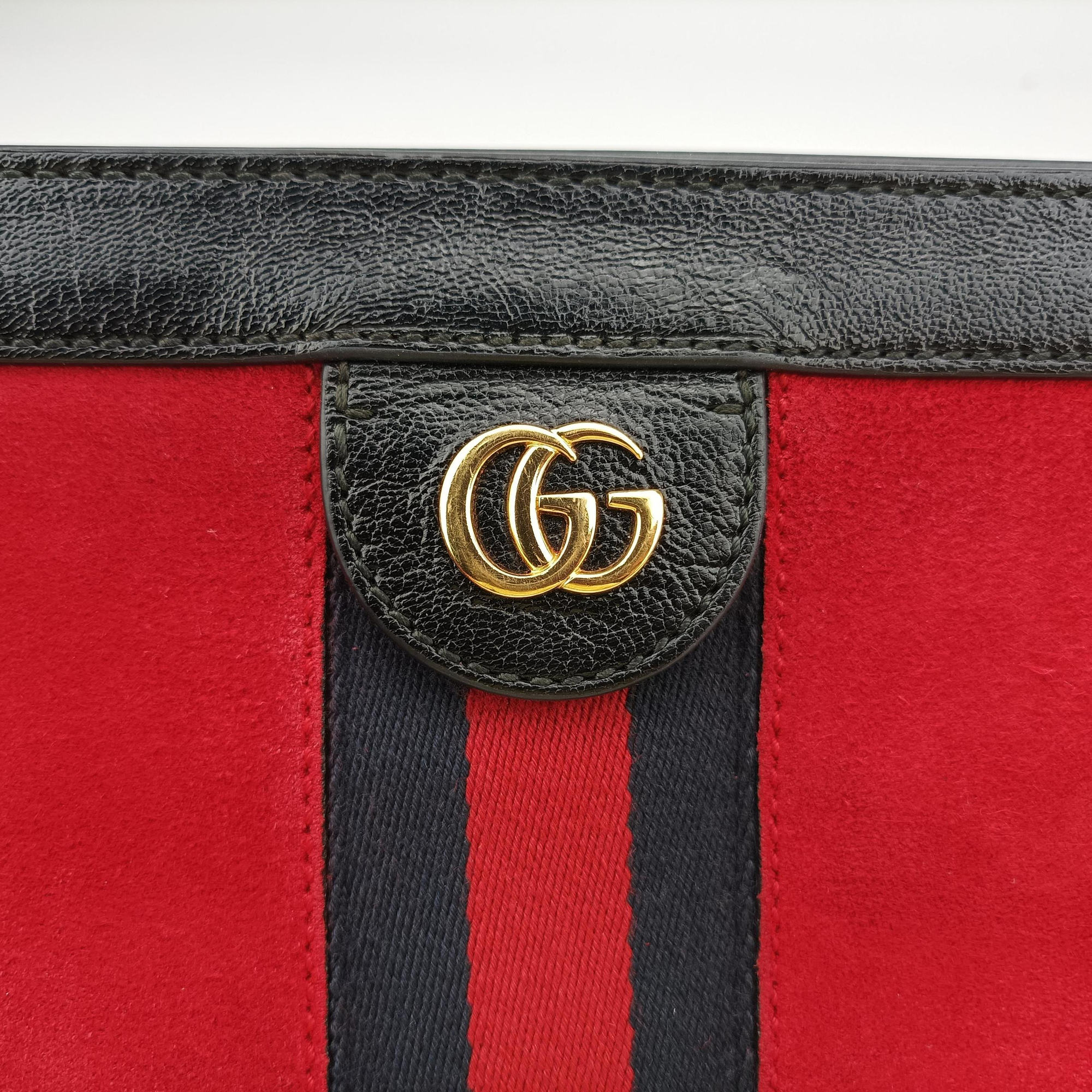 Ophidia Red×Black Suede×leather 503877 F024128585オフィディア レッド×ブラック スエード×レザー 503877 F024128585