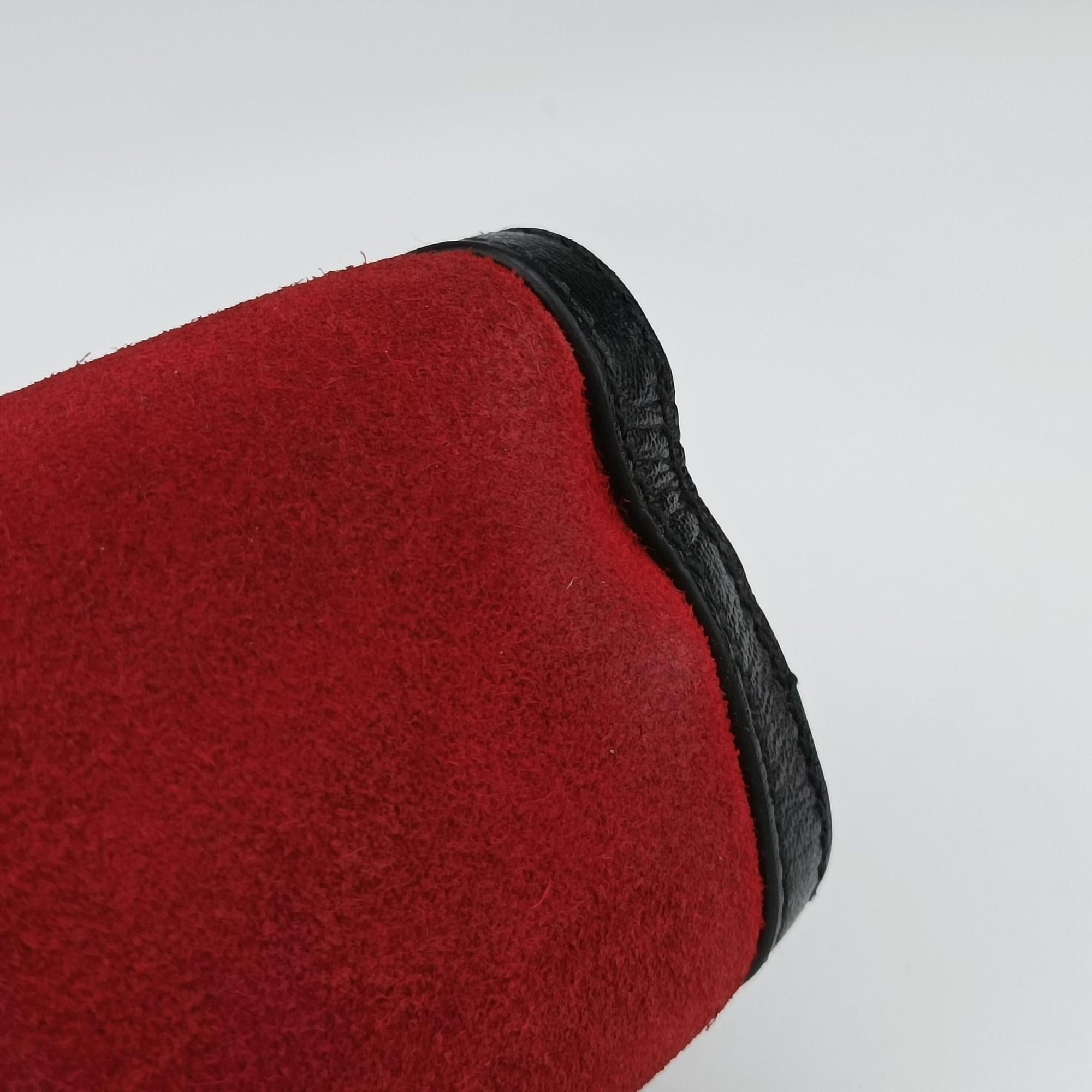 Ophidia Red×Black Suede×leather 503877 F024128585オフィディア レッド×ブラック スエード×レザー 503877 F024128585