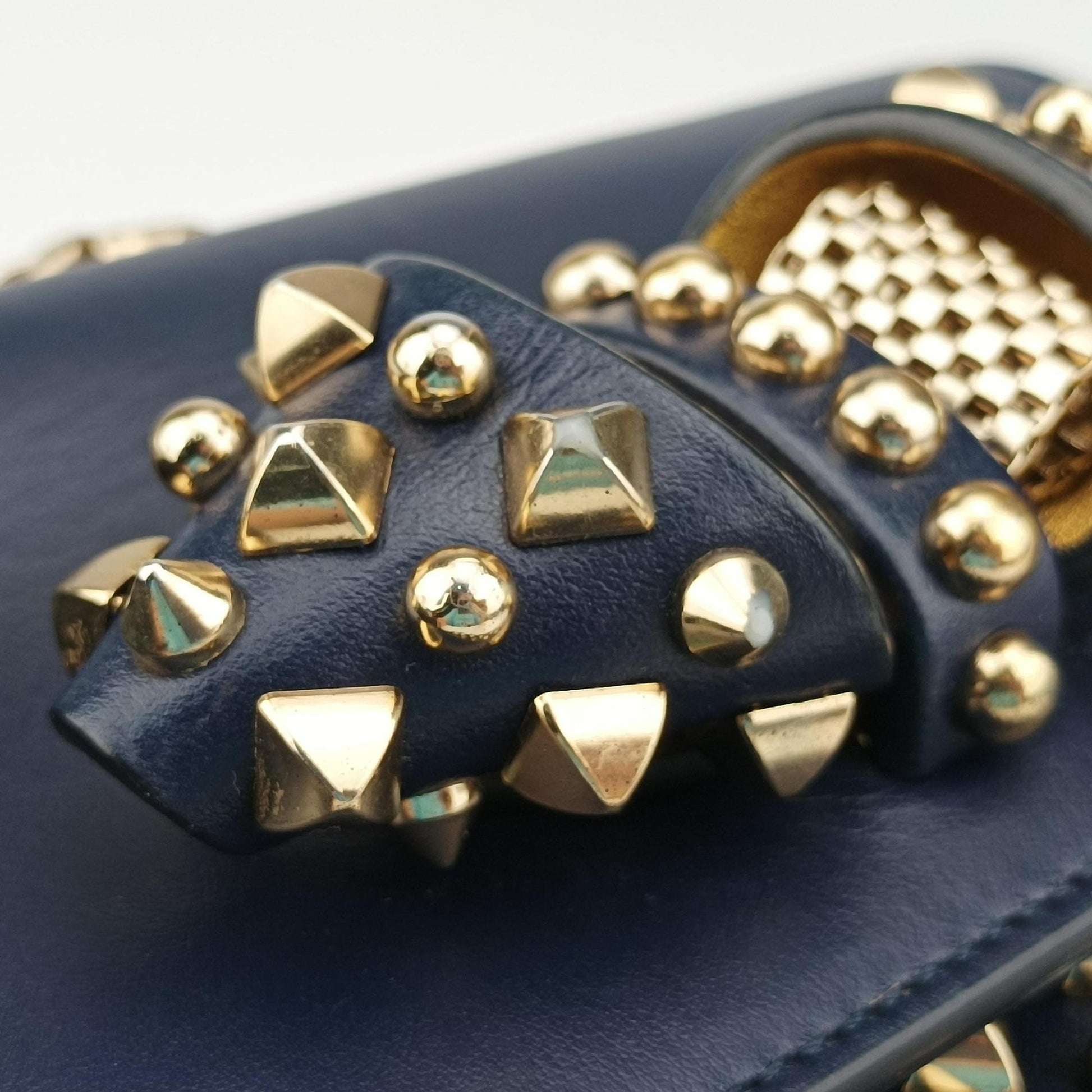 Night Tudor Spikes Small Sweet Charity Blue Leather ナイトチューダースパイクススモールスイートチャリティ ブルー レザー 