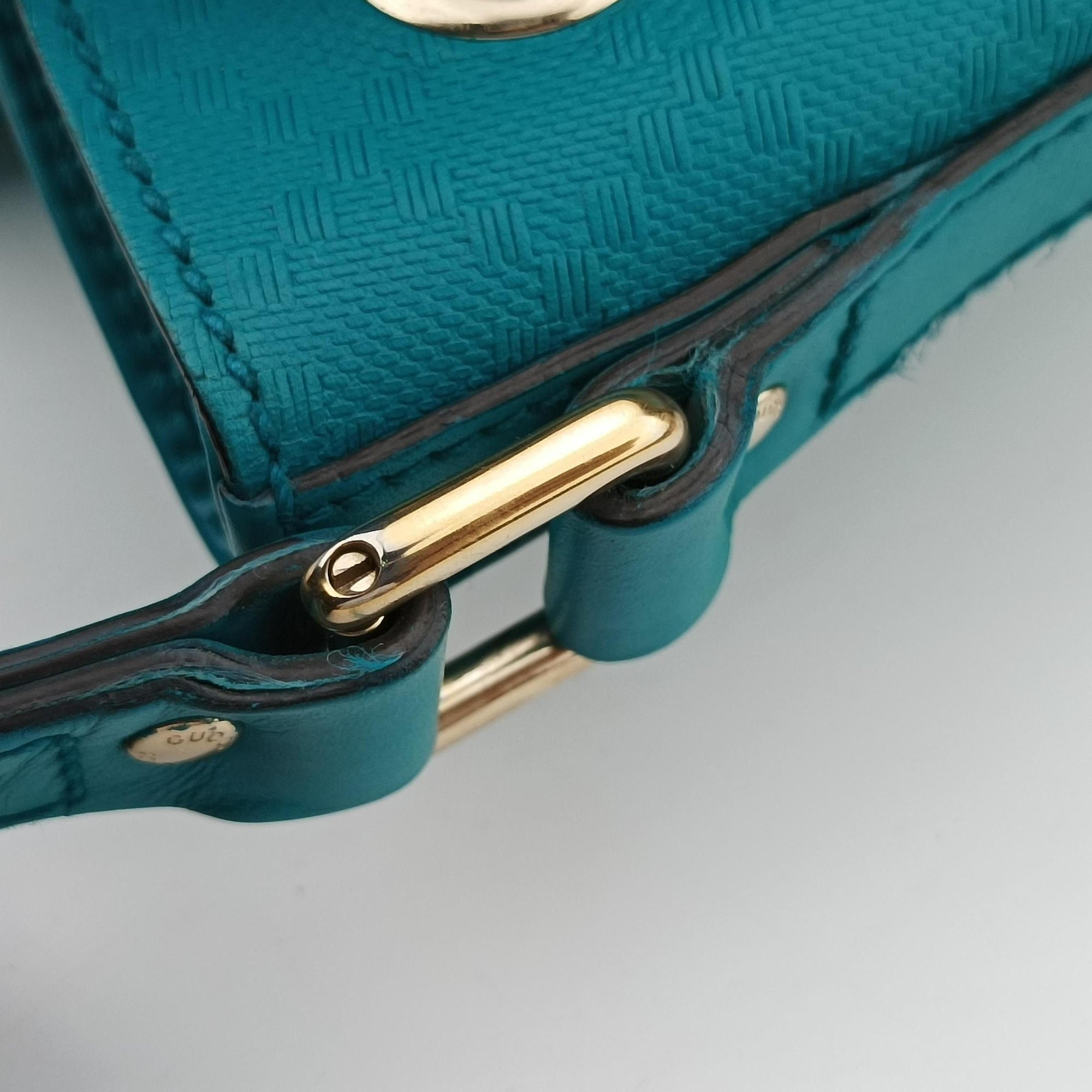 Bright Diamante Bucket Blue Leather 354229 D016461354ブライトディアマンテ バケット ブルー レザー 354229 D016461354