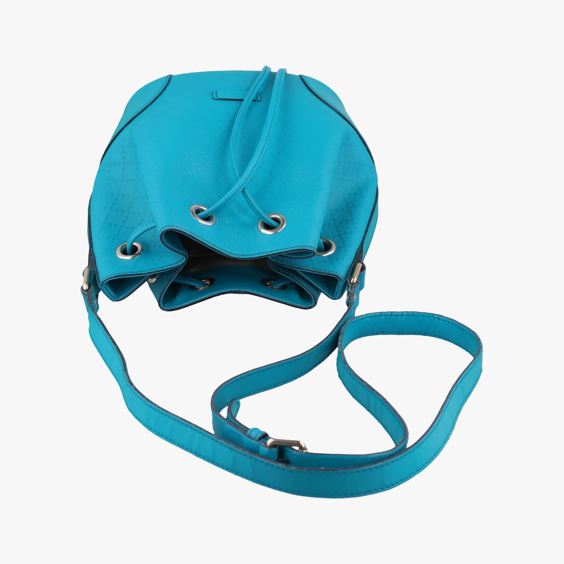 Bright Diamante Bucket Blue Leather 354229 D016461354ブライトディアマンテ バケット ブルー レザー 354229 D016461354