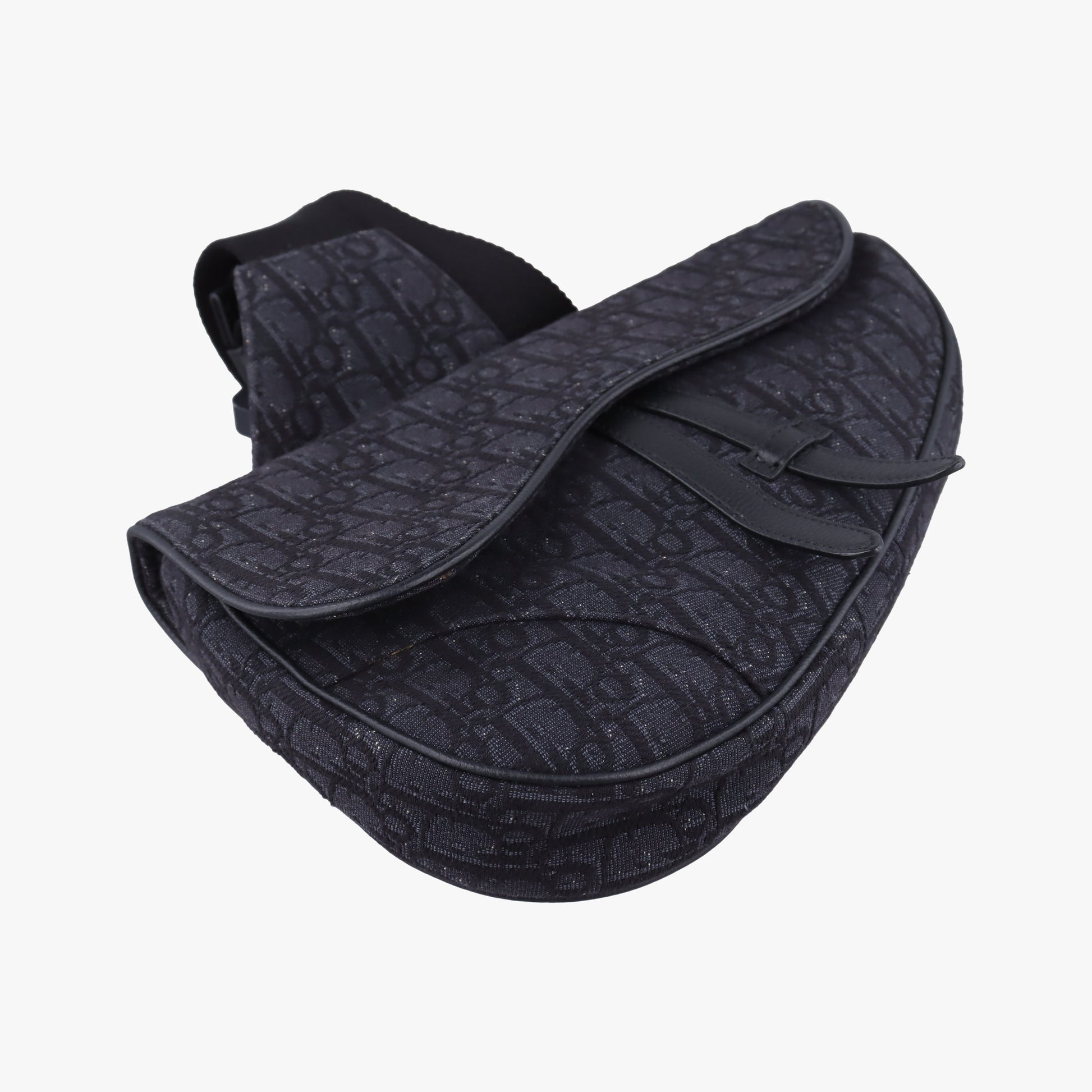 Saddle Black Jacquard×Leather 1ADPO093YKY 19-BO-0159サドル ブラック ジャガード×レザー 1ADPO093YKY 19-BO-0159