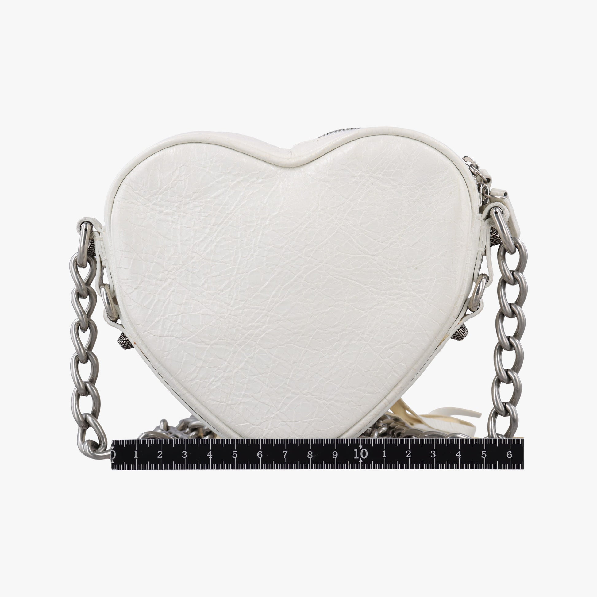 Le Cagole Heart Mini White lambskin 722781.9104.P.584046ル カゴーレ ハートミニ ホワイト ラムスキン 722781.9104.P.584046