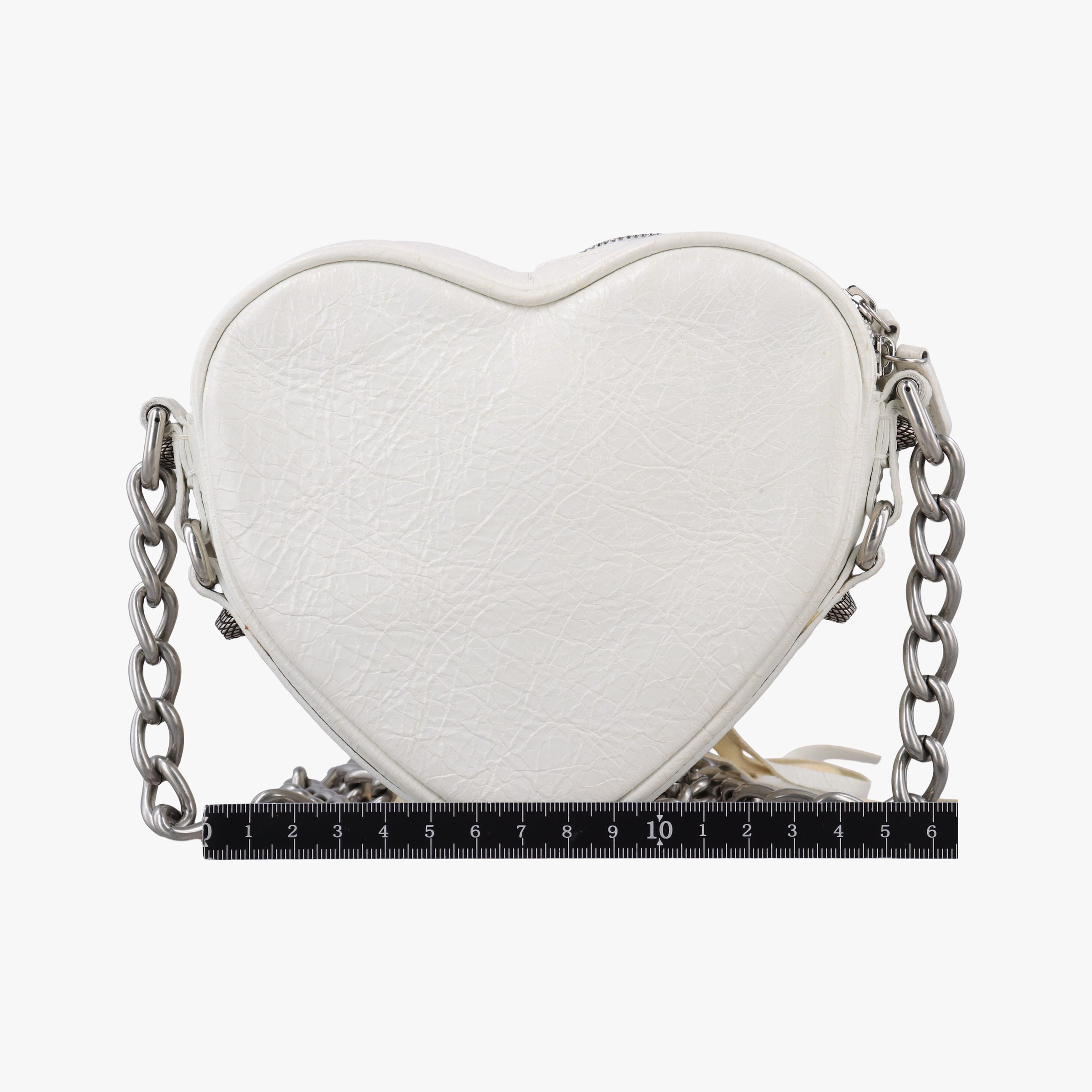 Le Cagole Heart Mini White lambskin 722781.9104.P.584046ル カゴーレ ハートミニ ホワイト ラムスキン 722781.9104.P.584046