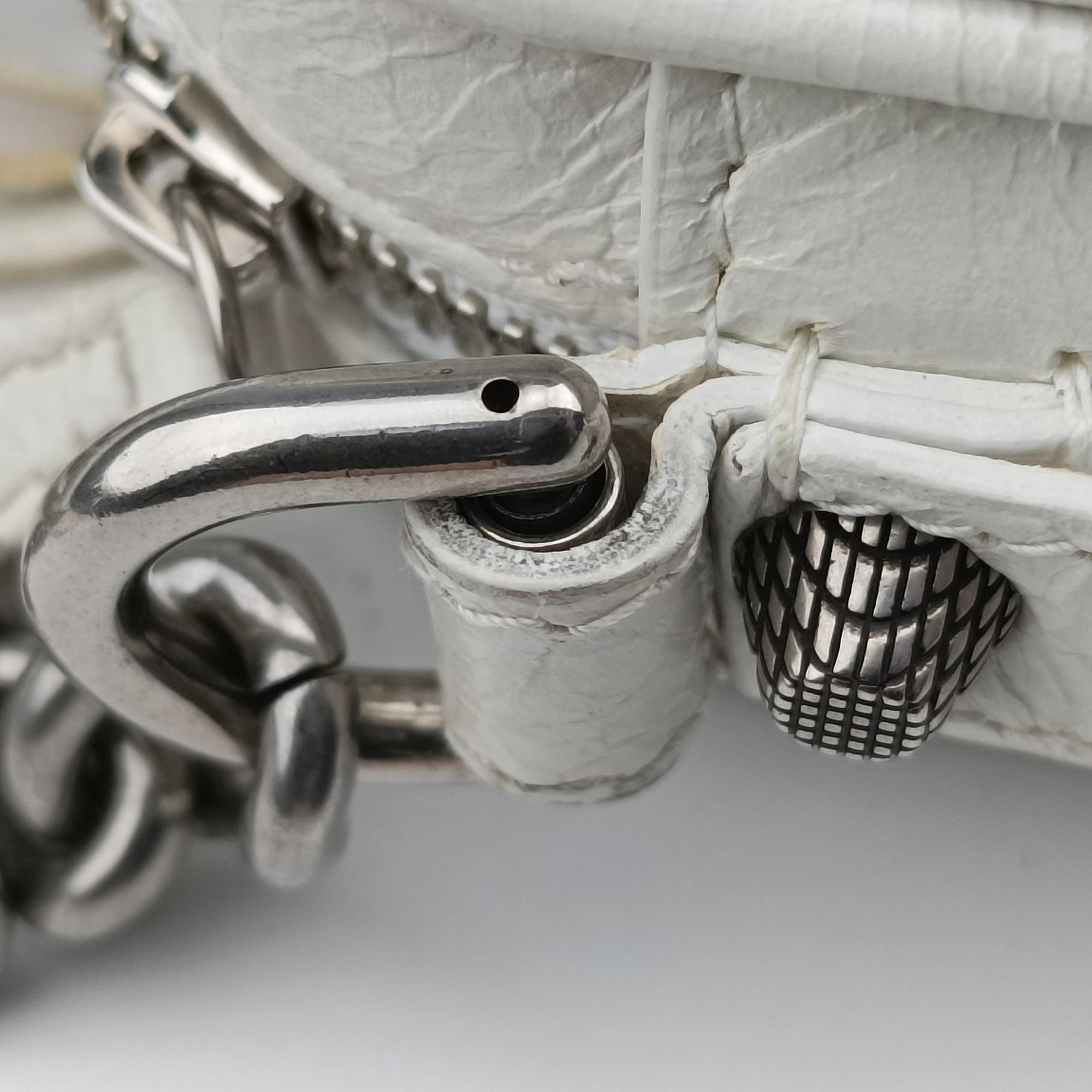 Le Cagole Heart Mini White lambskin 722781.9104.P.584046ル カゴーレ ハートミニ ホワイト ラムスキン 722781.9104.P.584046