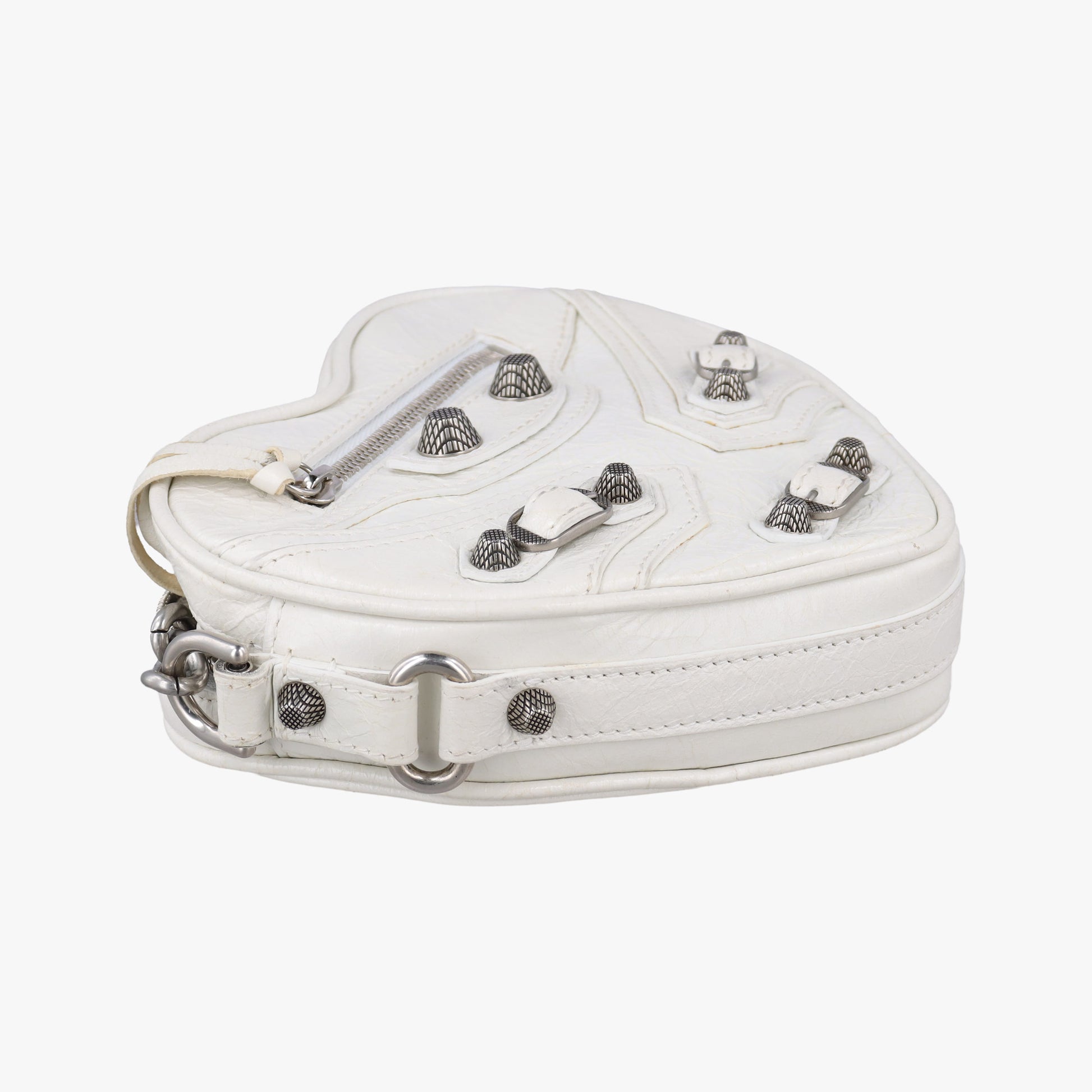 Le Cagole Heart Mini White lambskin 722781.9104.P.584046ル カゴーレ ハートミニ ホワイト ラムスキン 722781.9104.P.584046