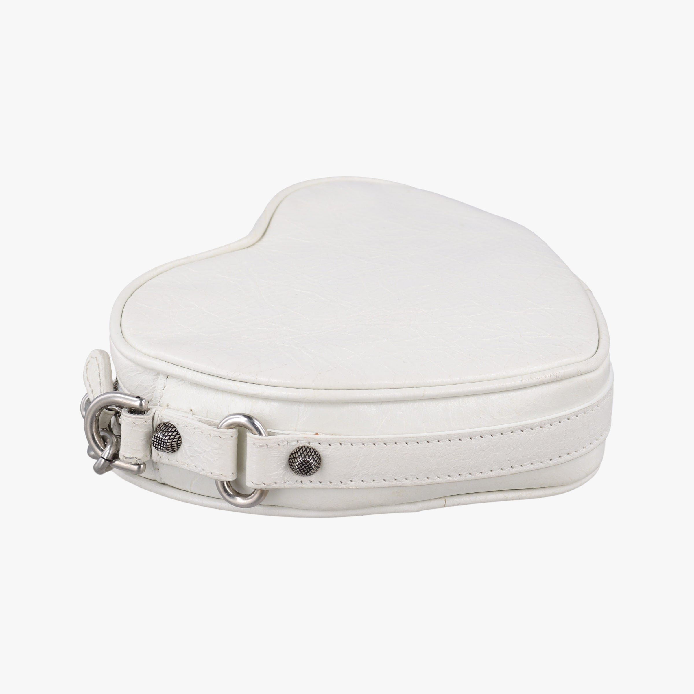 Le Cagole Heart Mini White lambskin 722781.9104.P.584046ル カゴーレ ハートミニ ホワイト ラムスキン 722781.9104.P.584046