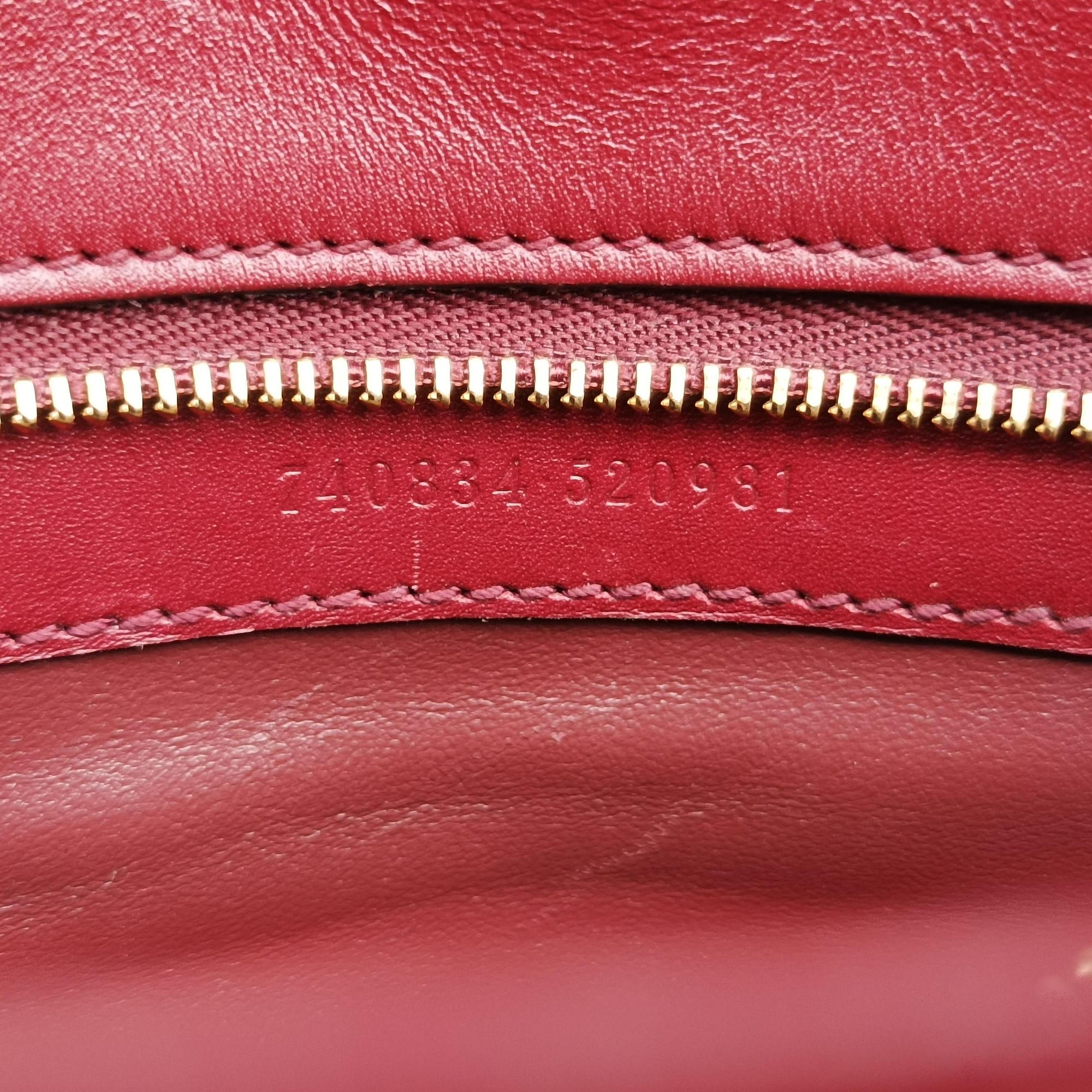 Mini Deco Burgundy Leather 740834 F040768439ミニデコ ワインレッド レザー 740834 F040768439